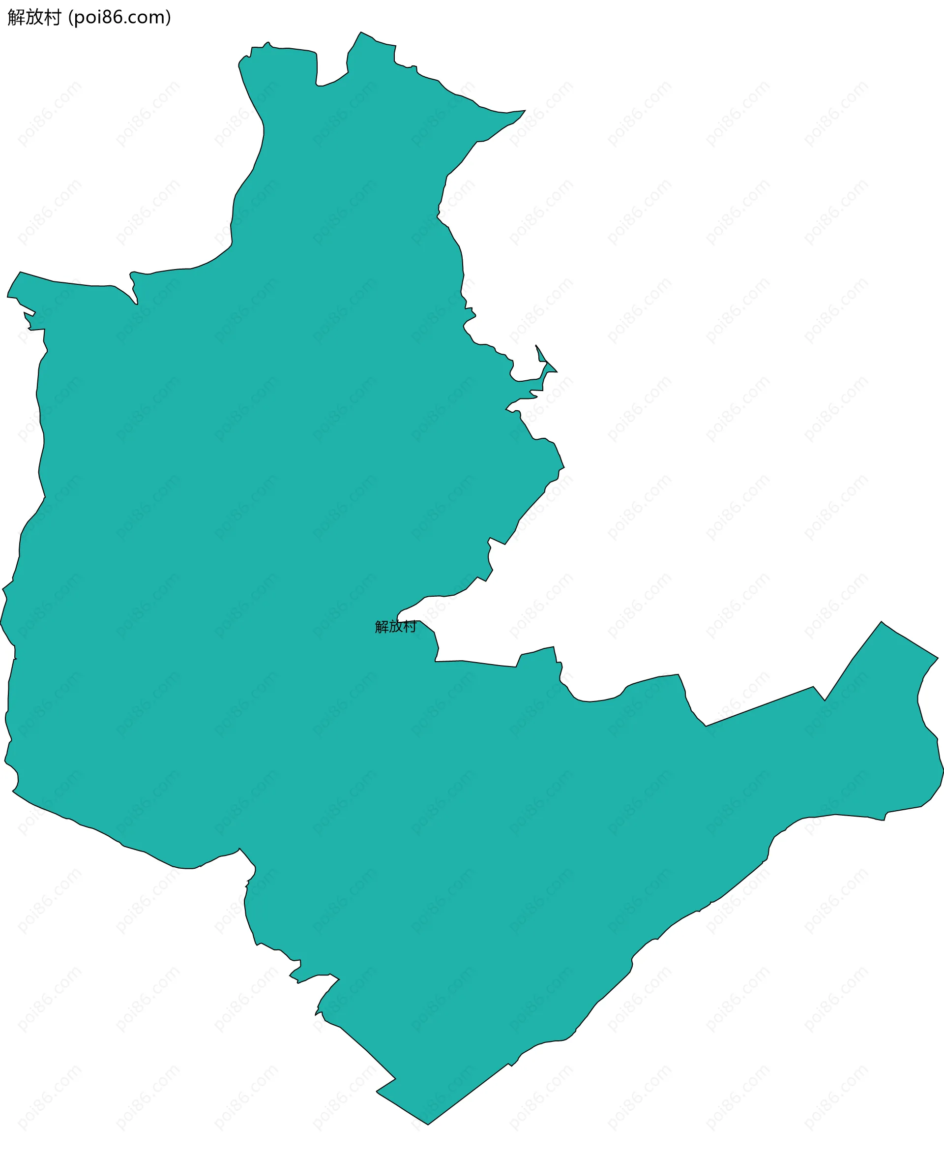 解放村边界地图