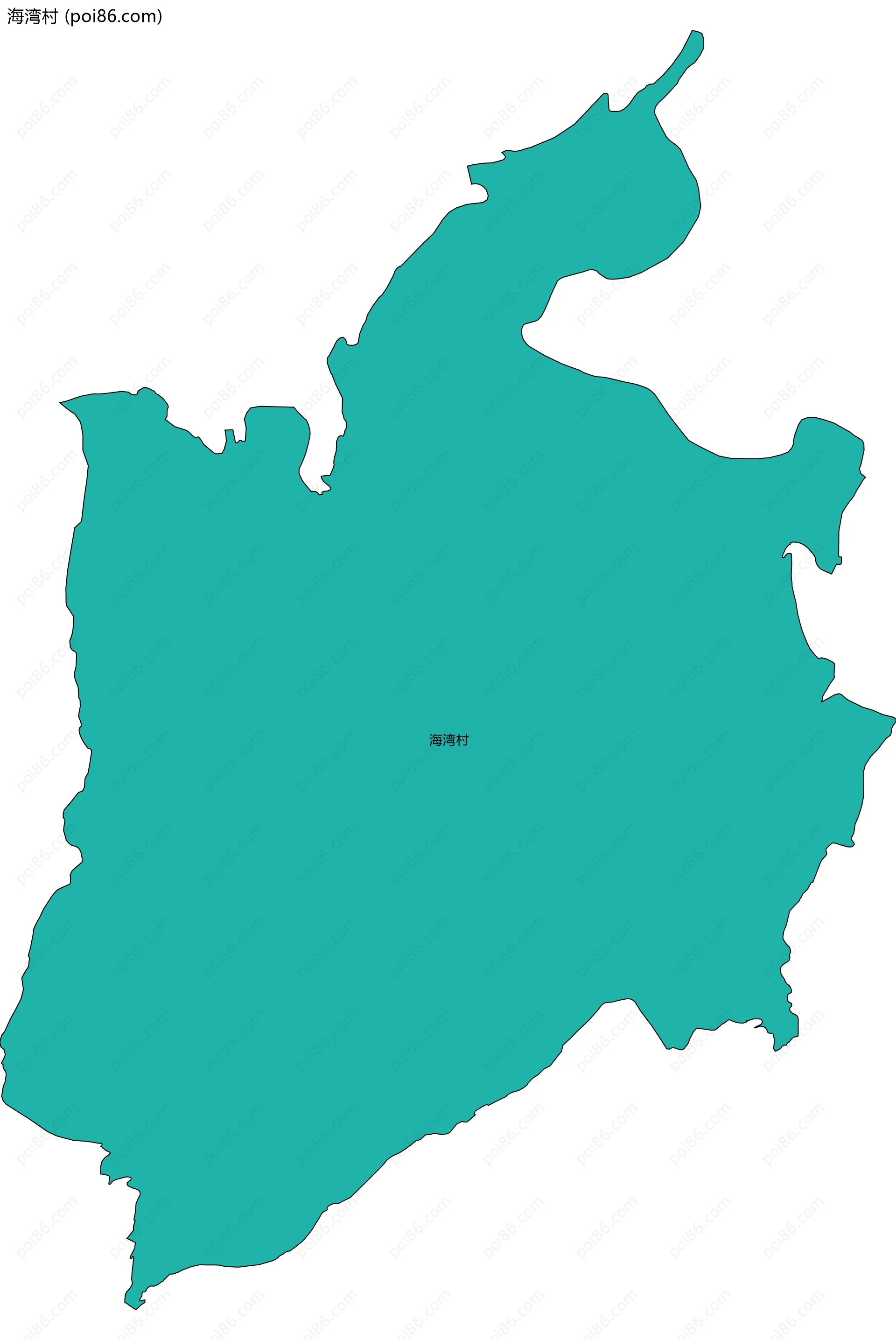 海湾村边界地图