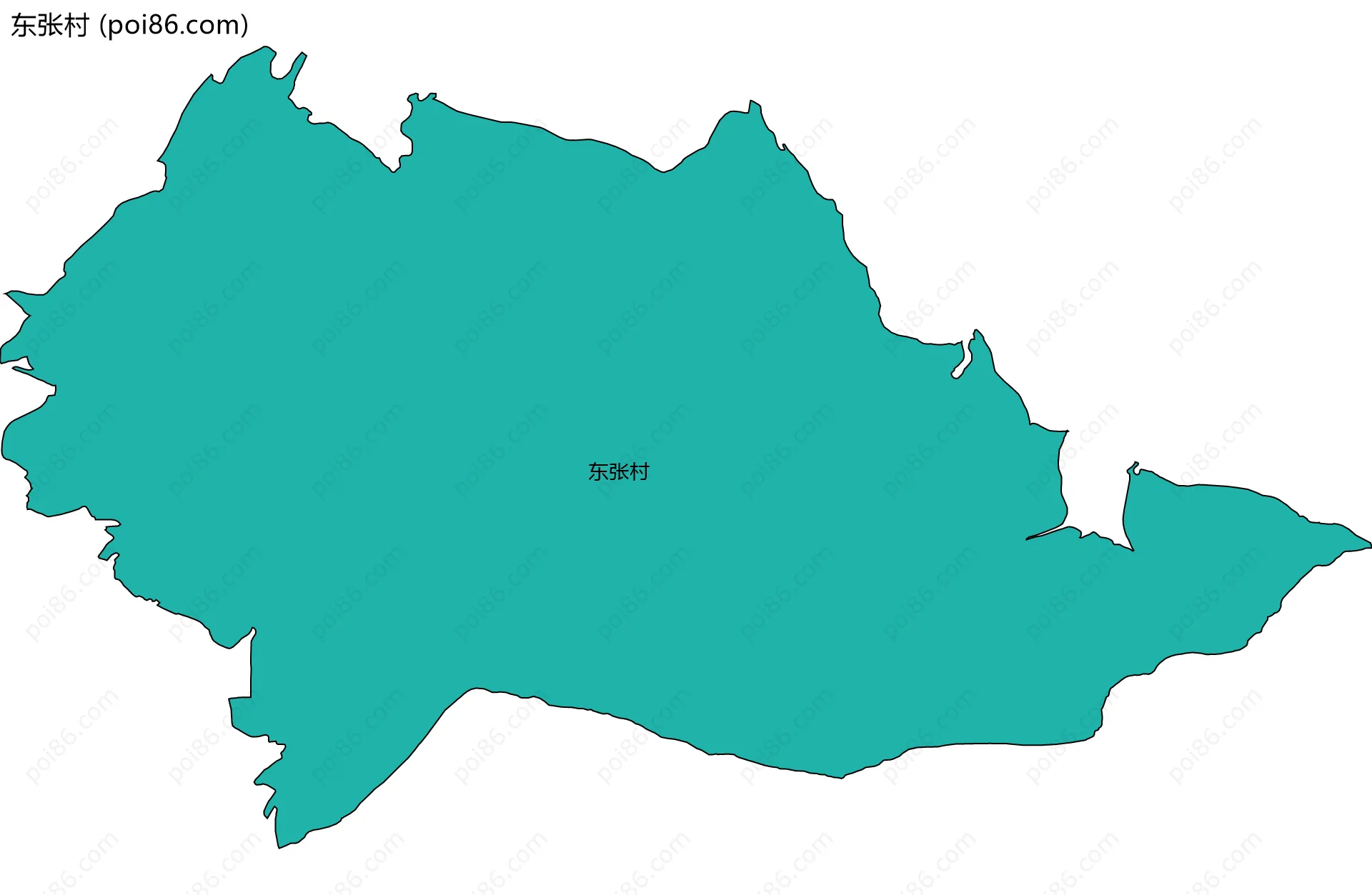 东张村边界地图