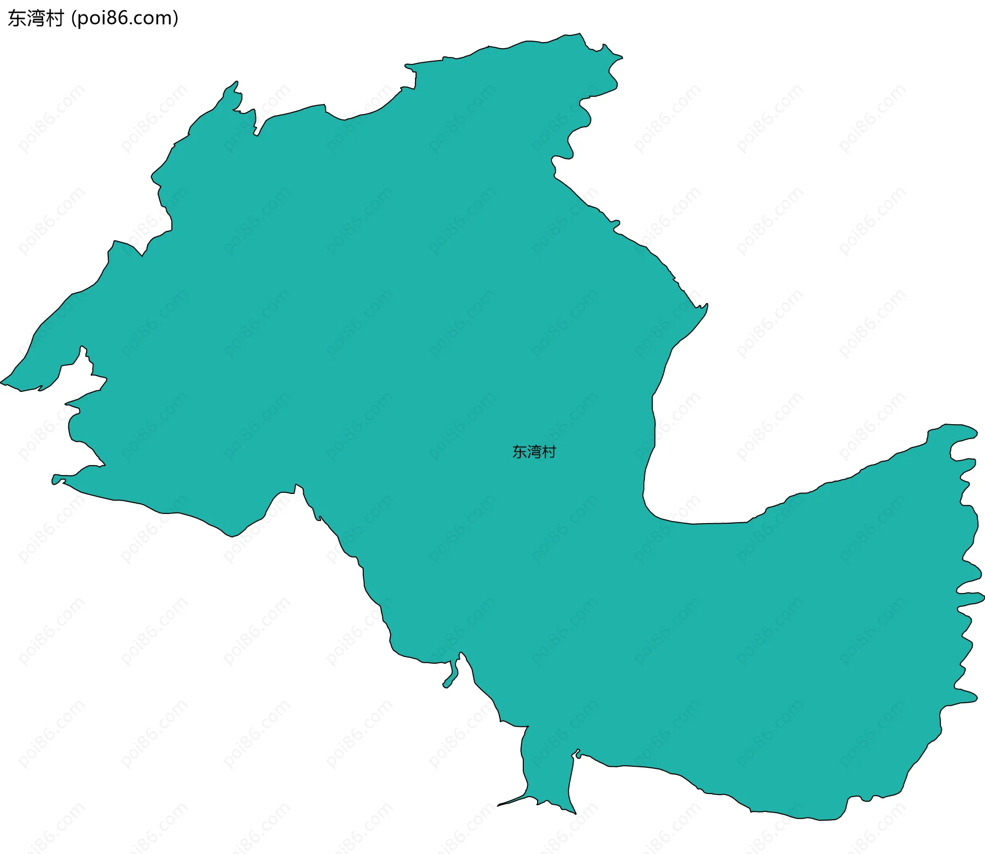 东湾村边界地图