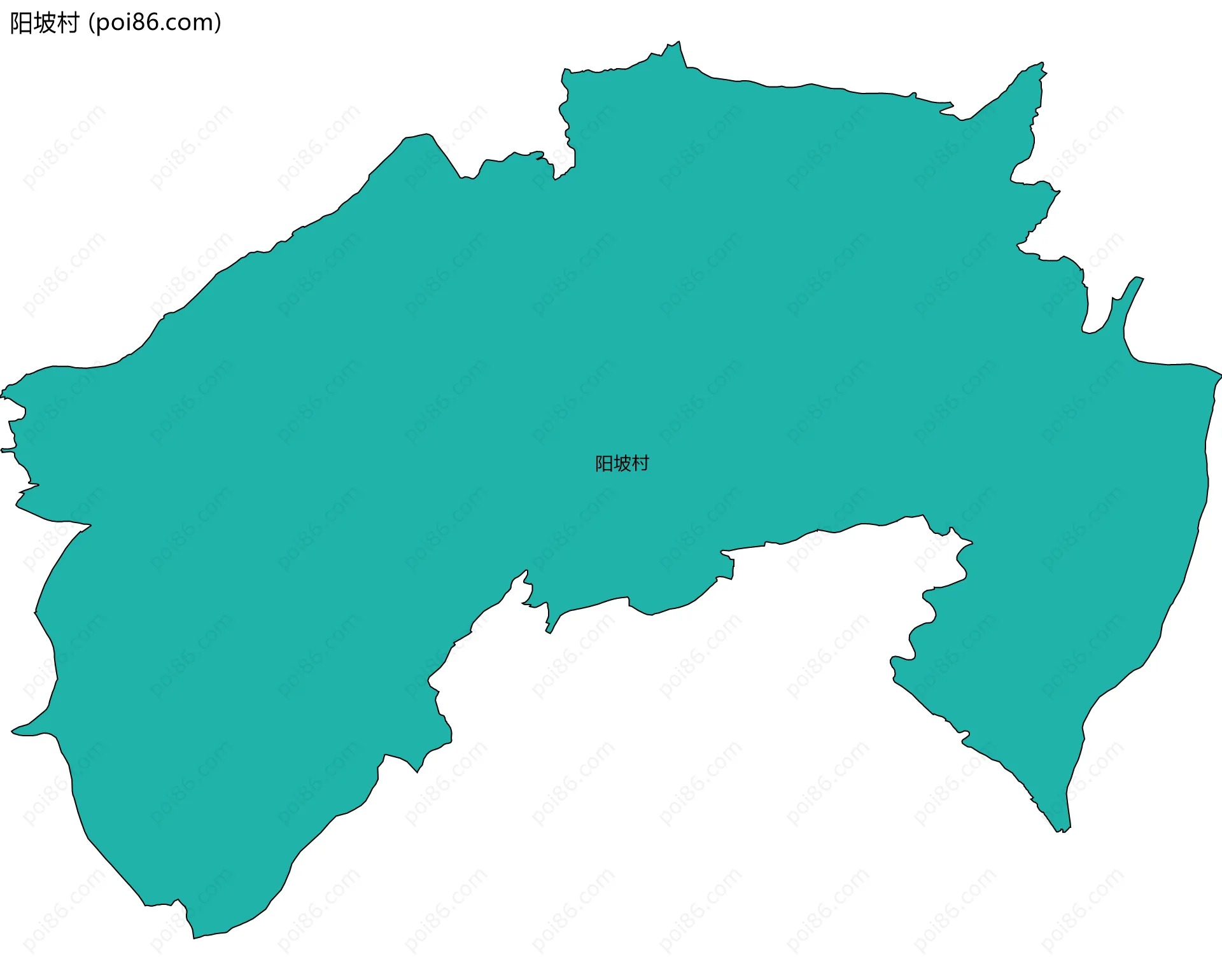 阳坡村边界地图