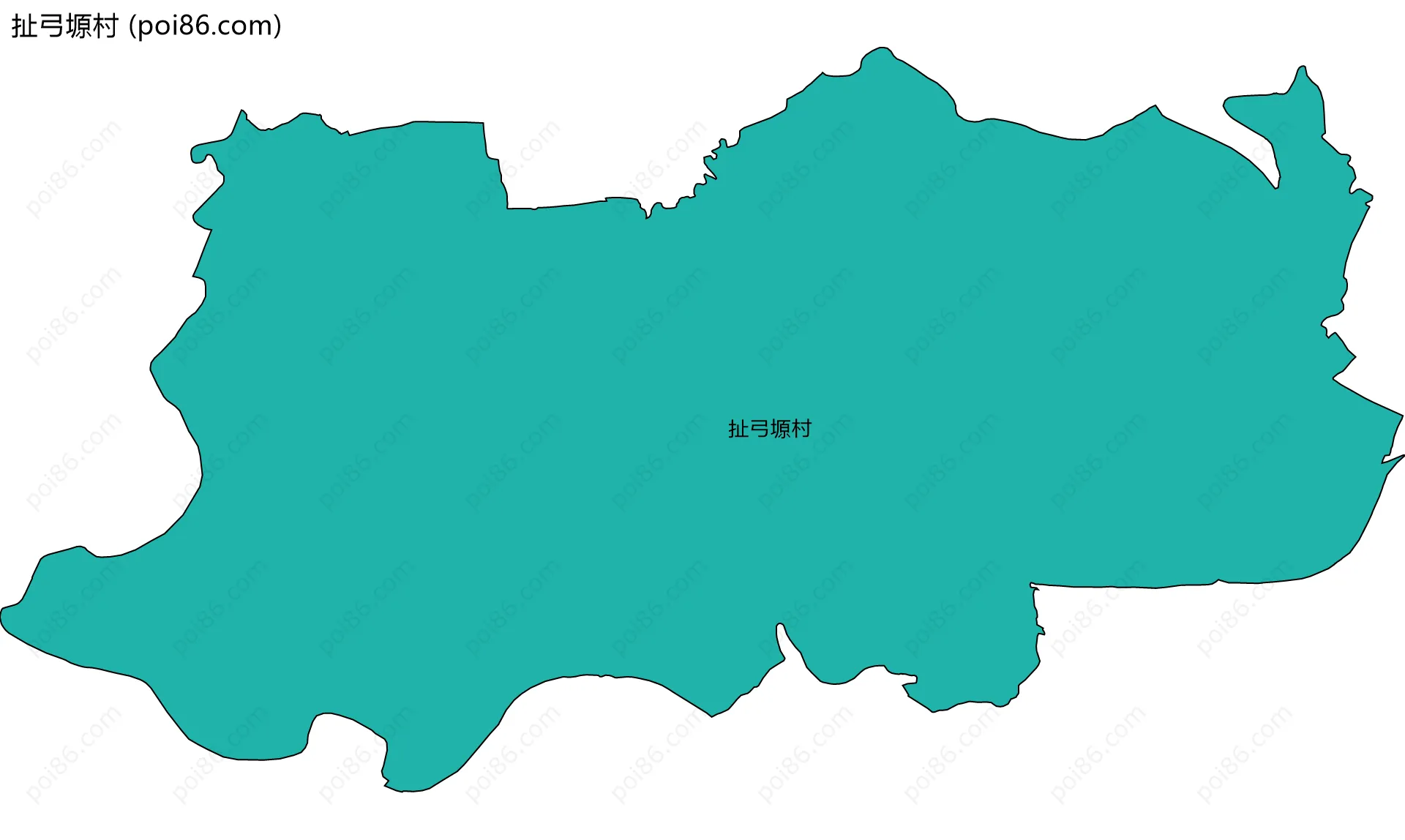 扯弓塬村边界地图