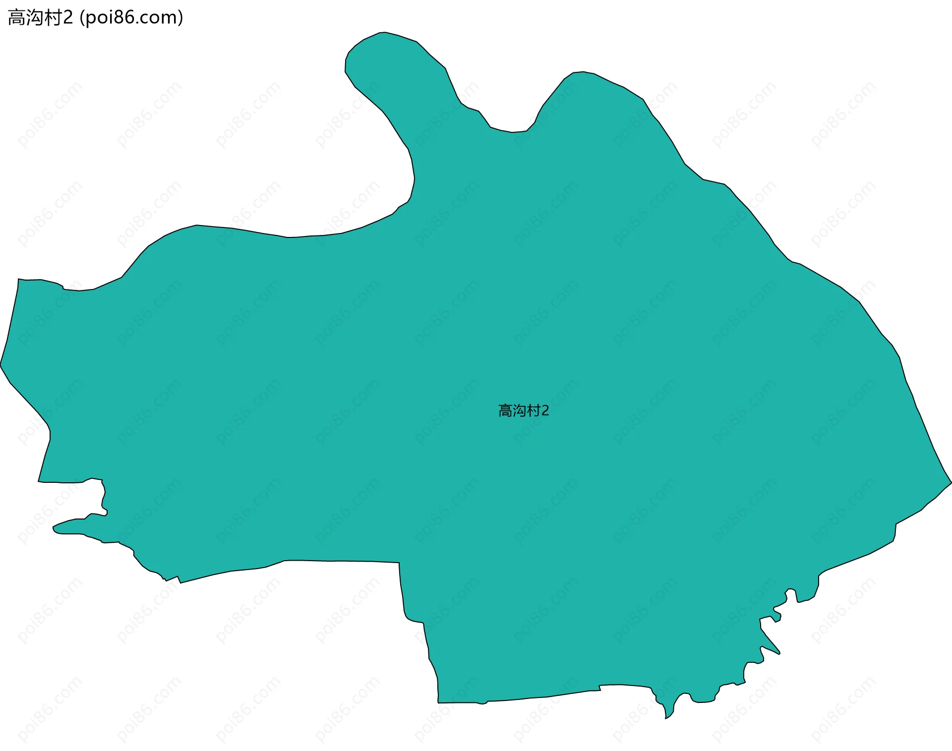 高沟村2边界地图