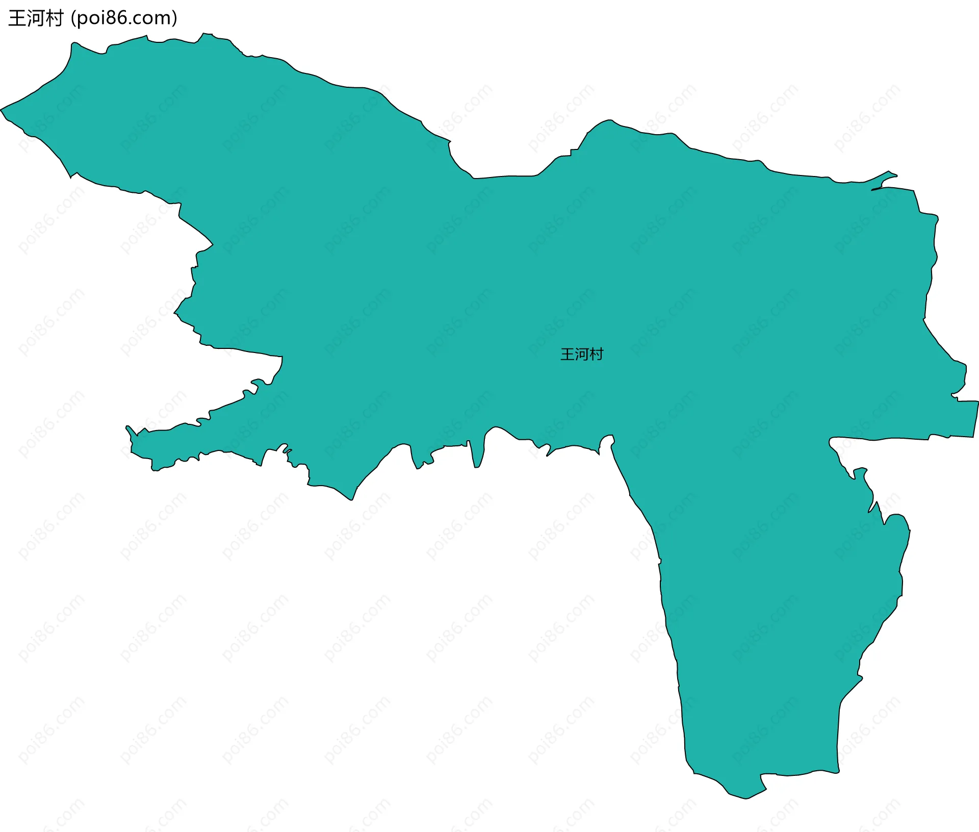 王河村边界地图