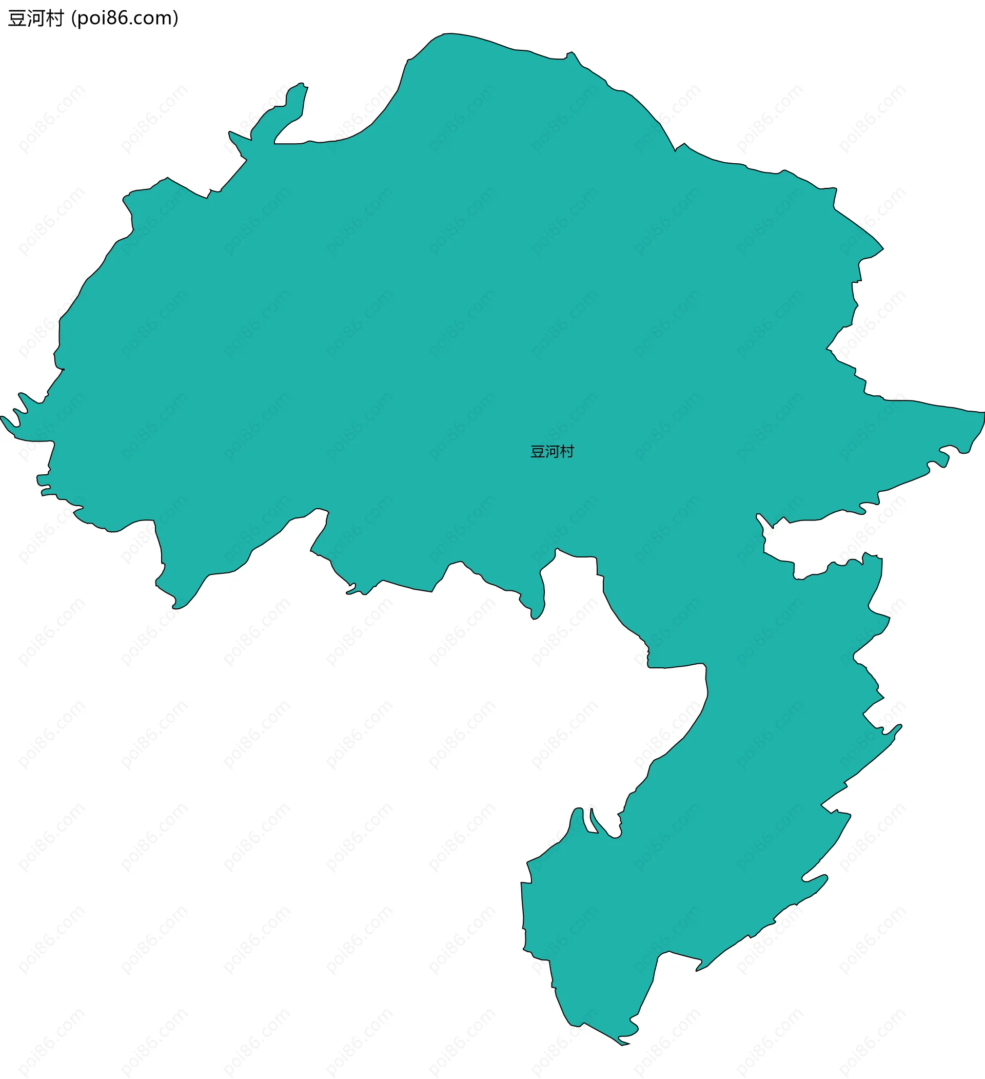 豆河村边界地图