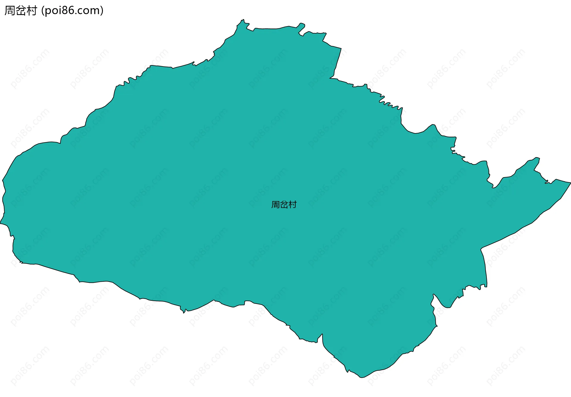 周岔村边界地图