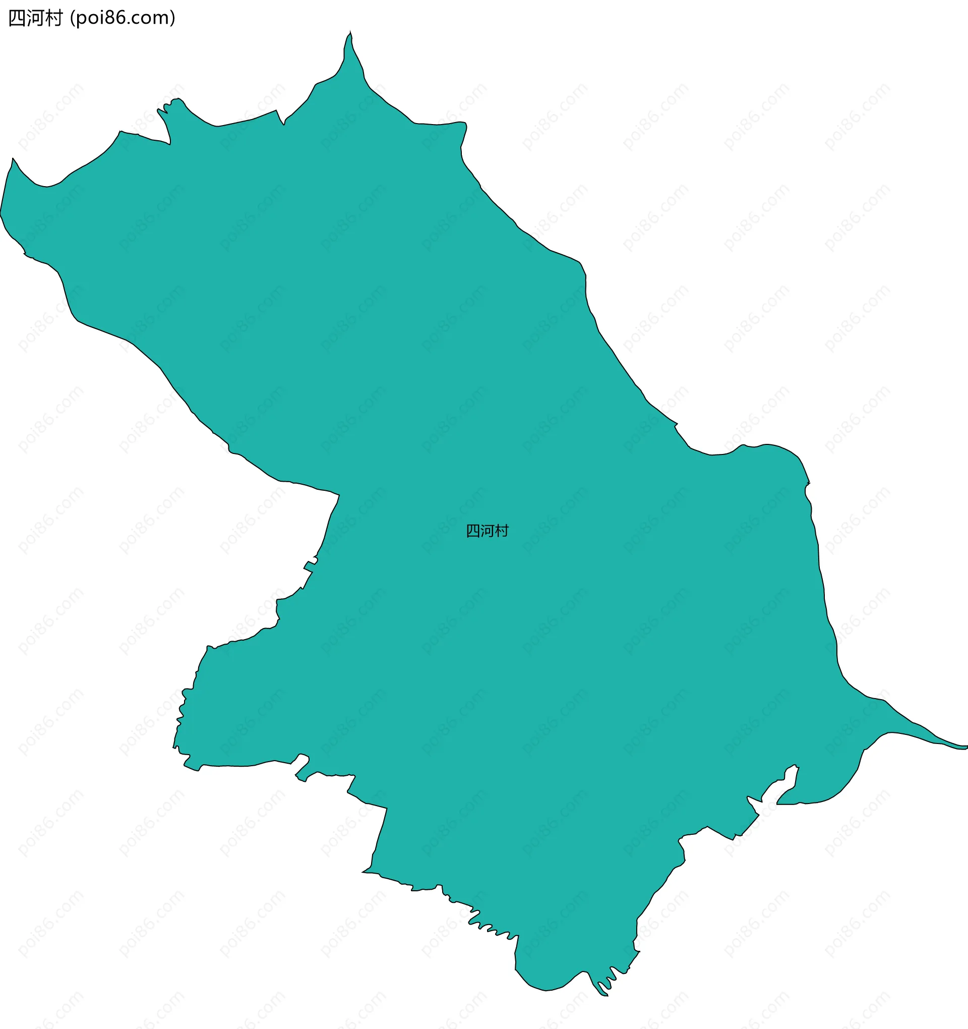 四河村边界地图