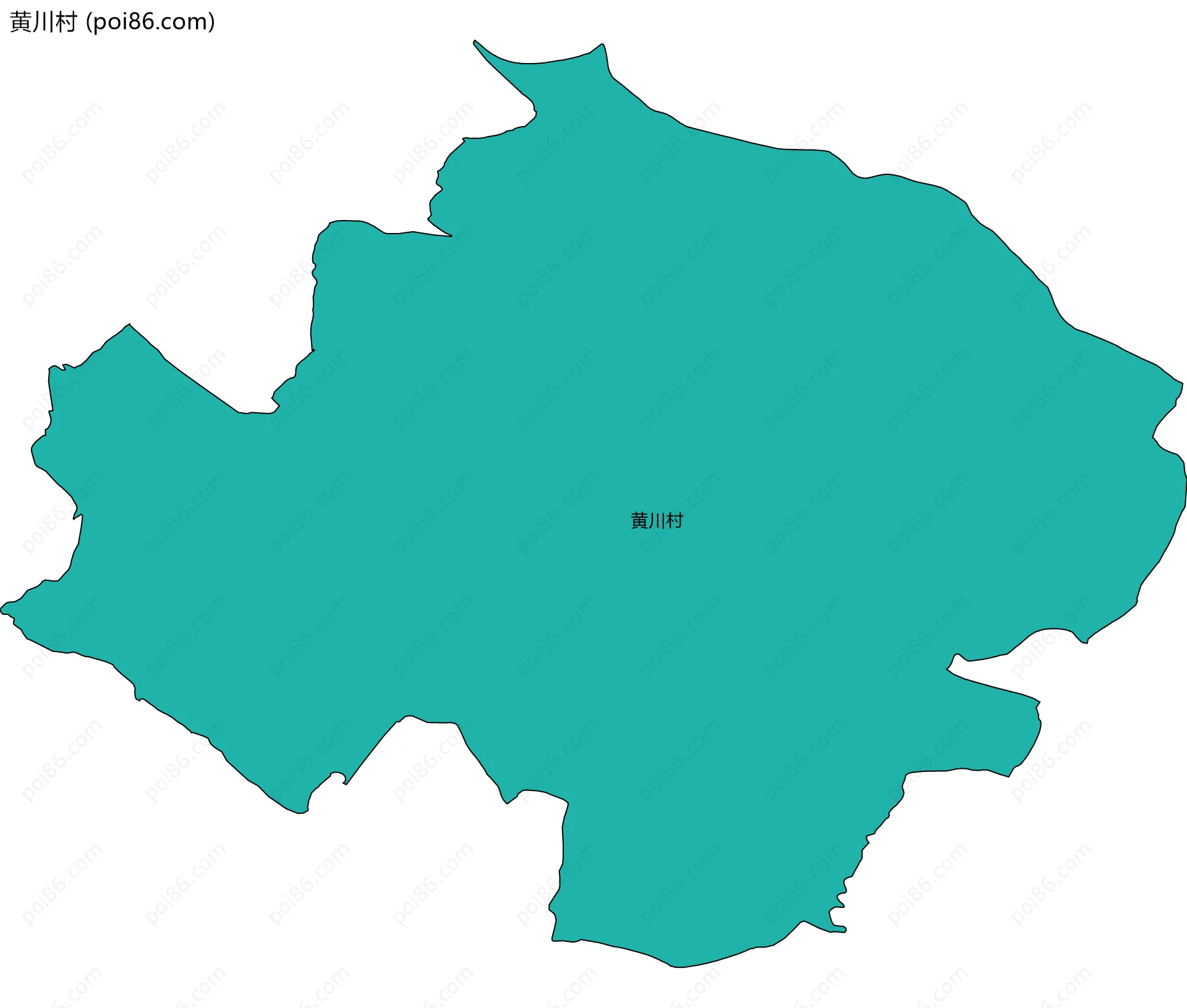 黄川村边界地图