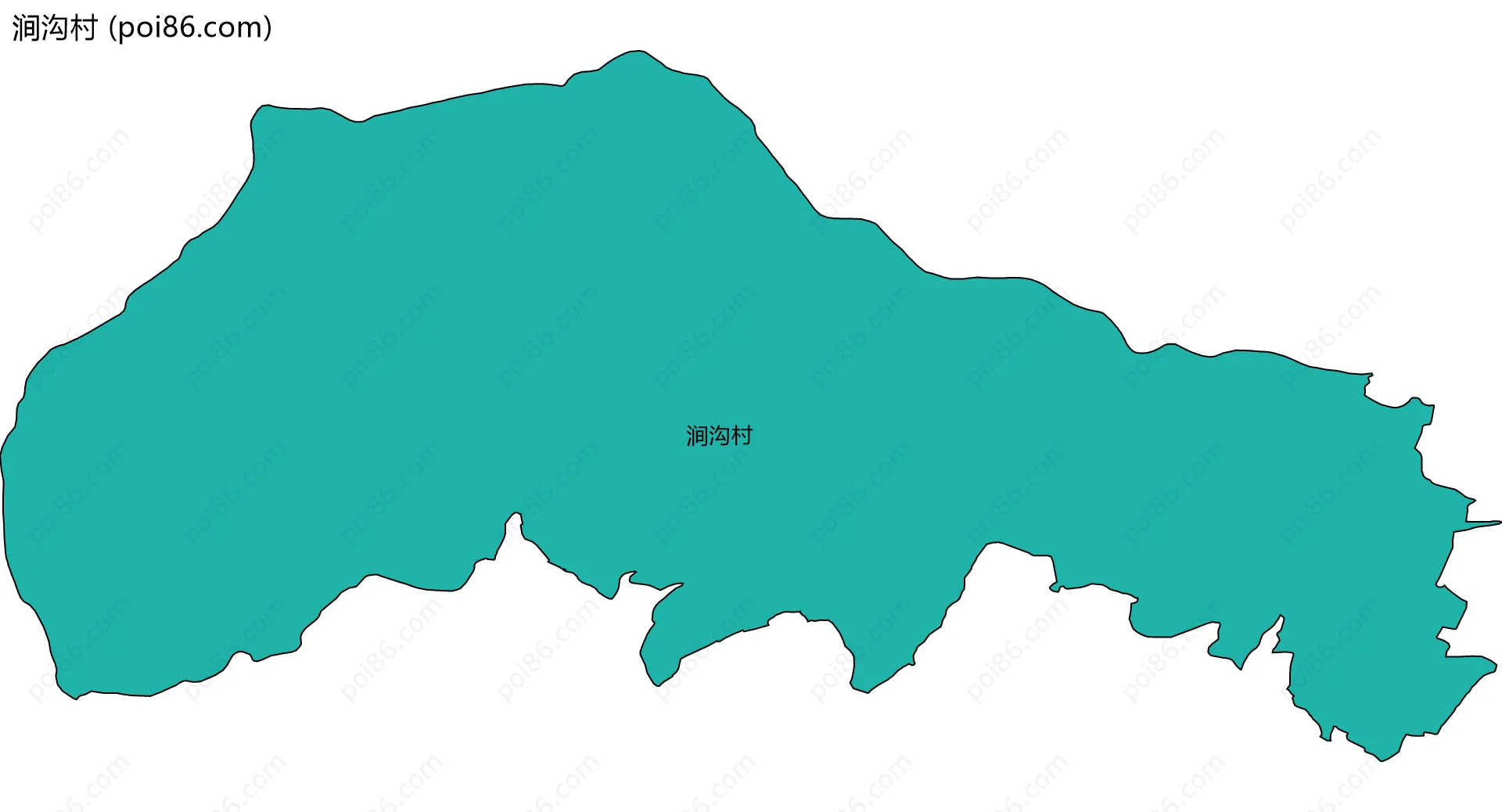 涧沟村边界地图