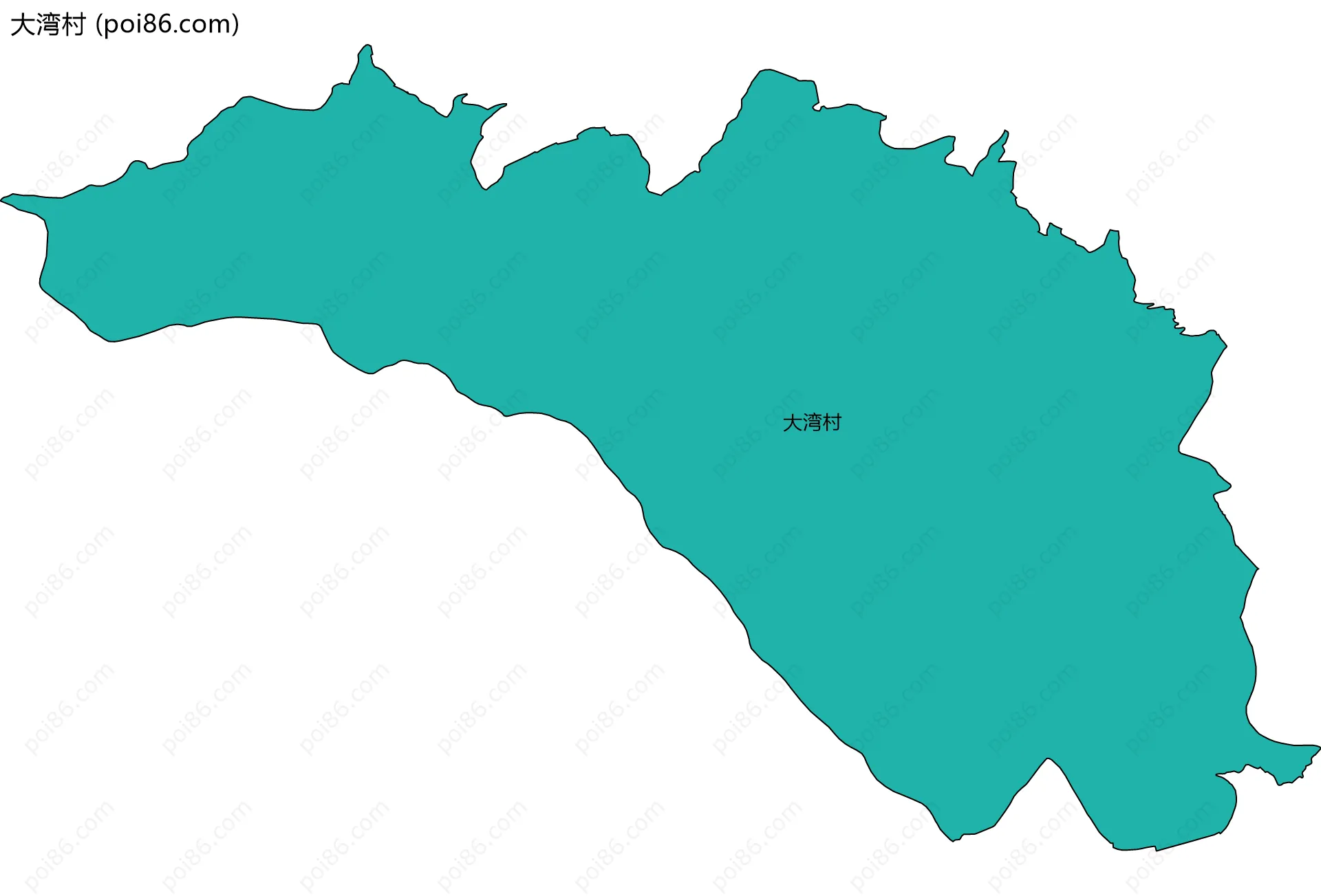 大湾村边界地图