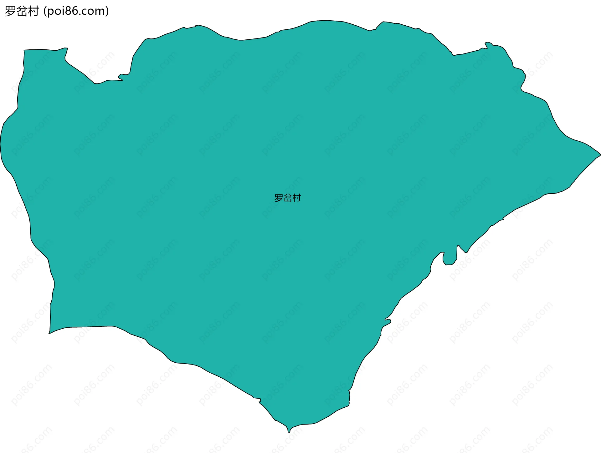 罗岔村边界地图