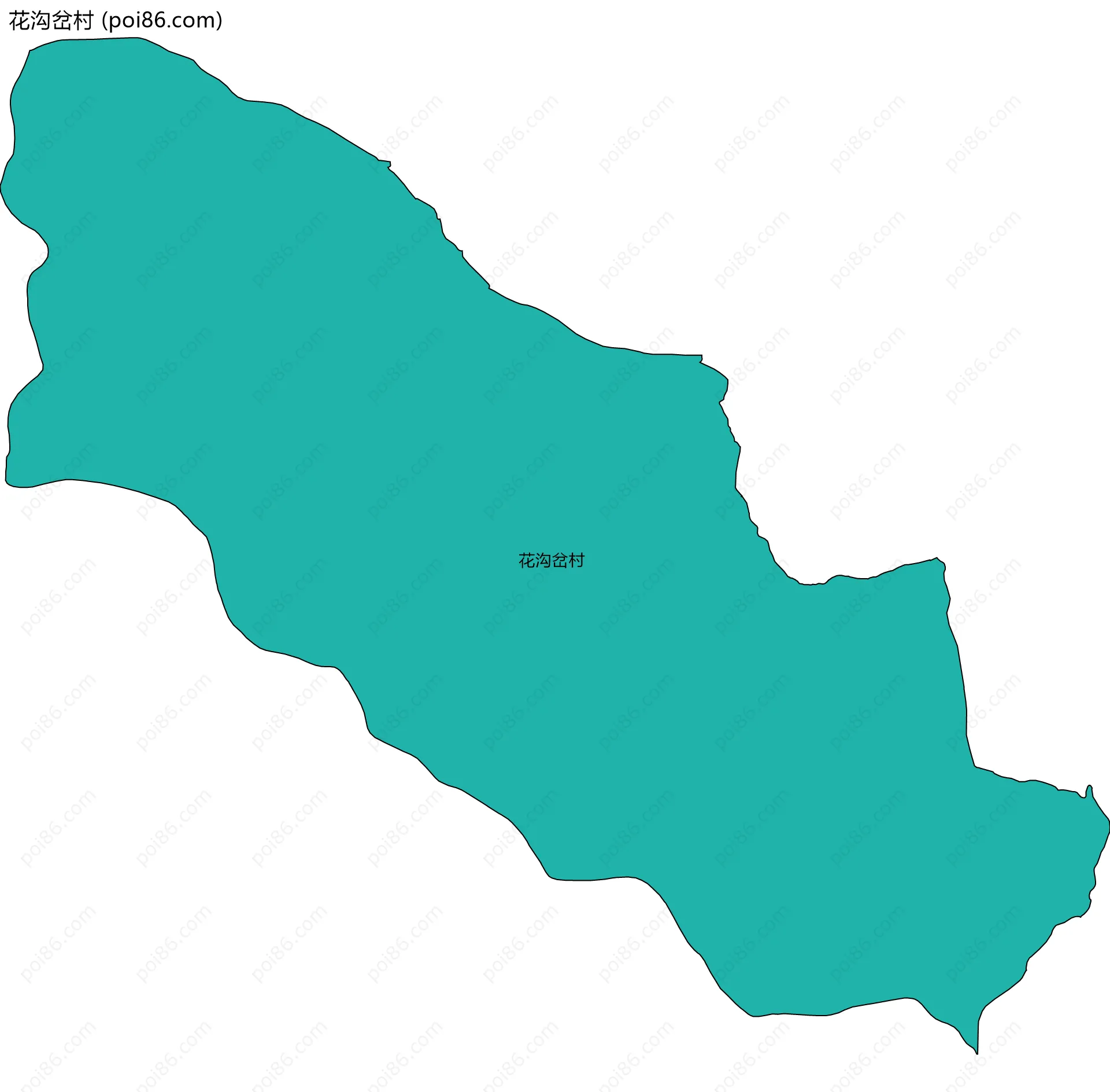 花沟岔村边界地图