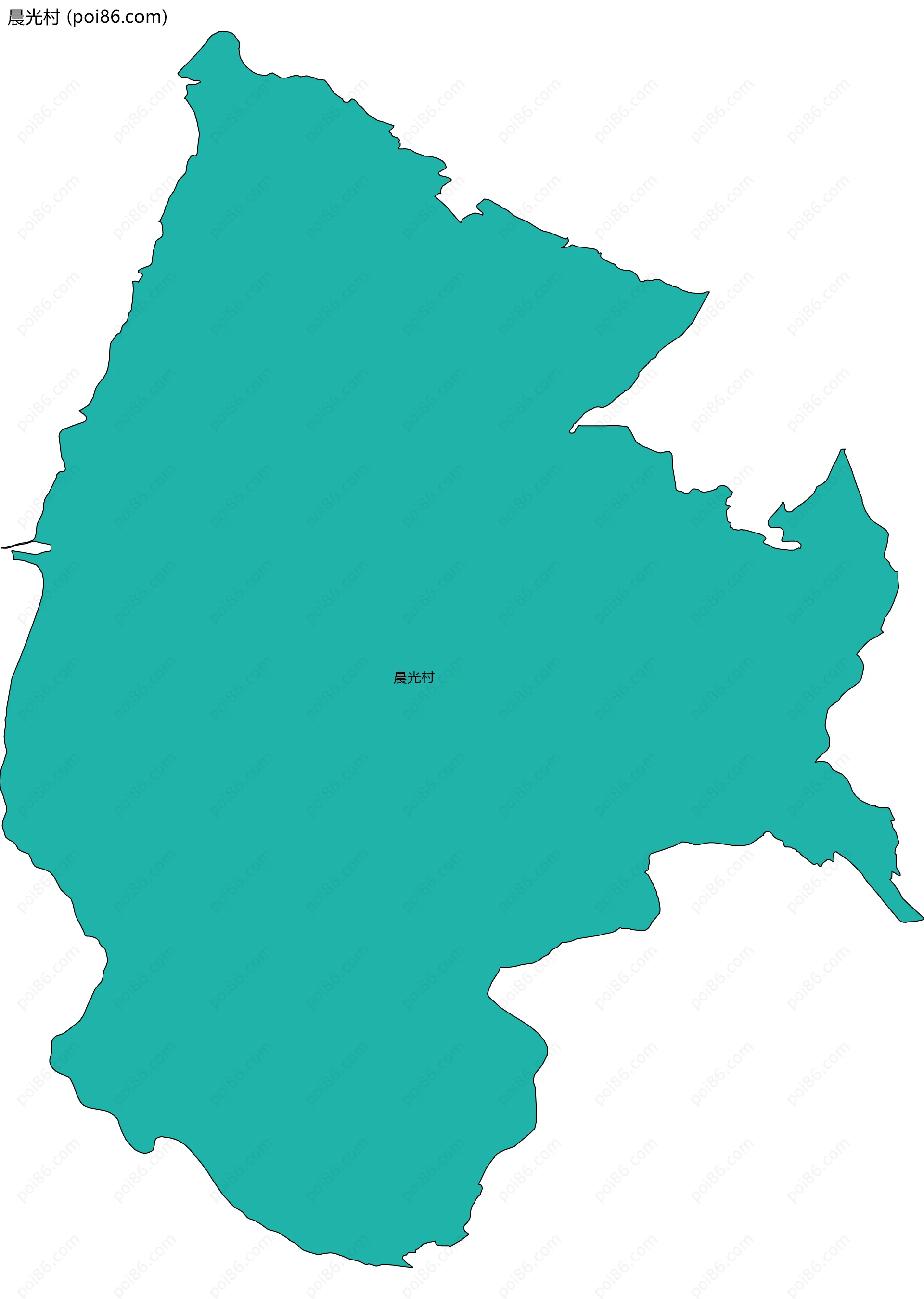 晨光村边界地图