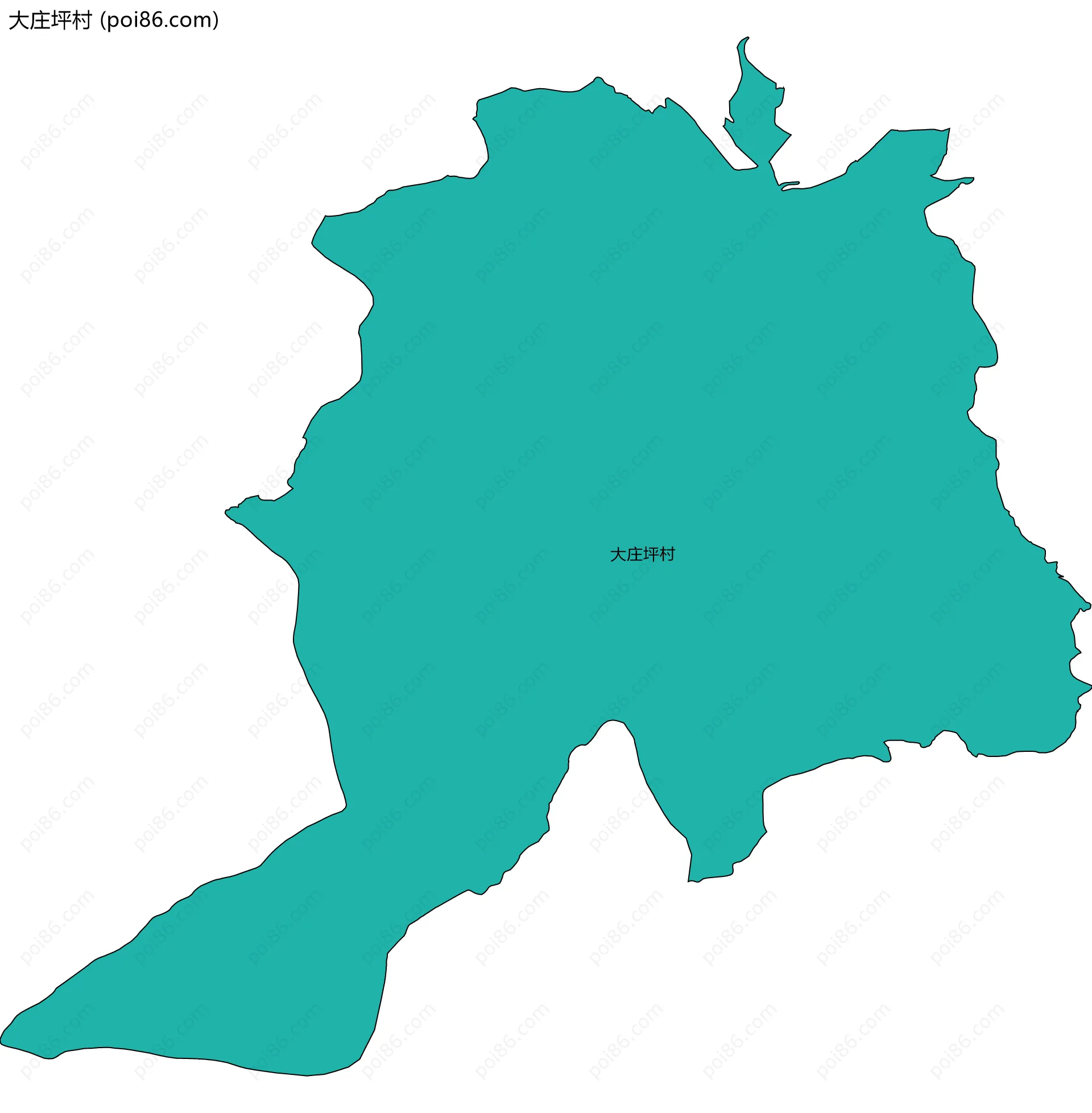 大庄坪村边界地图