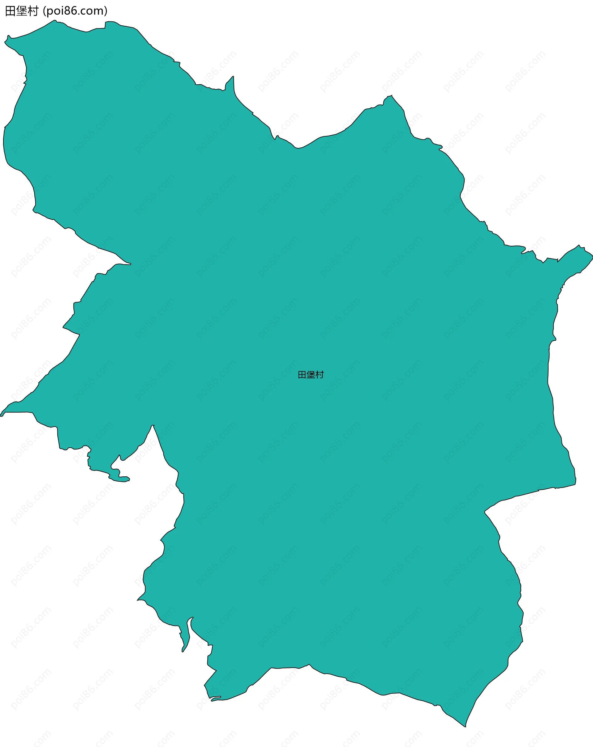 田堡村边界地图