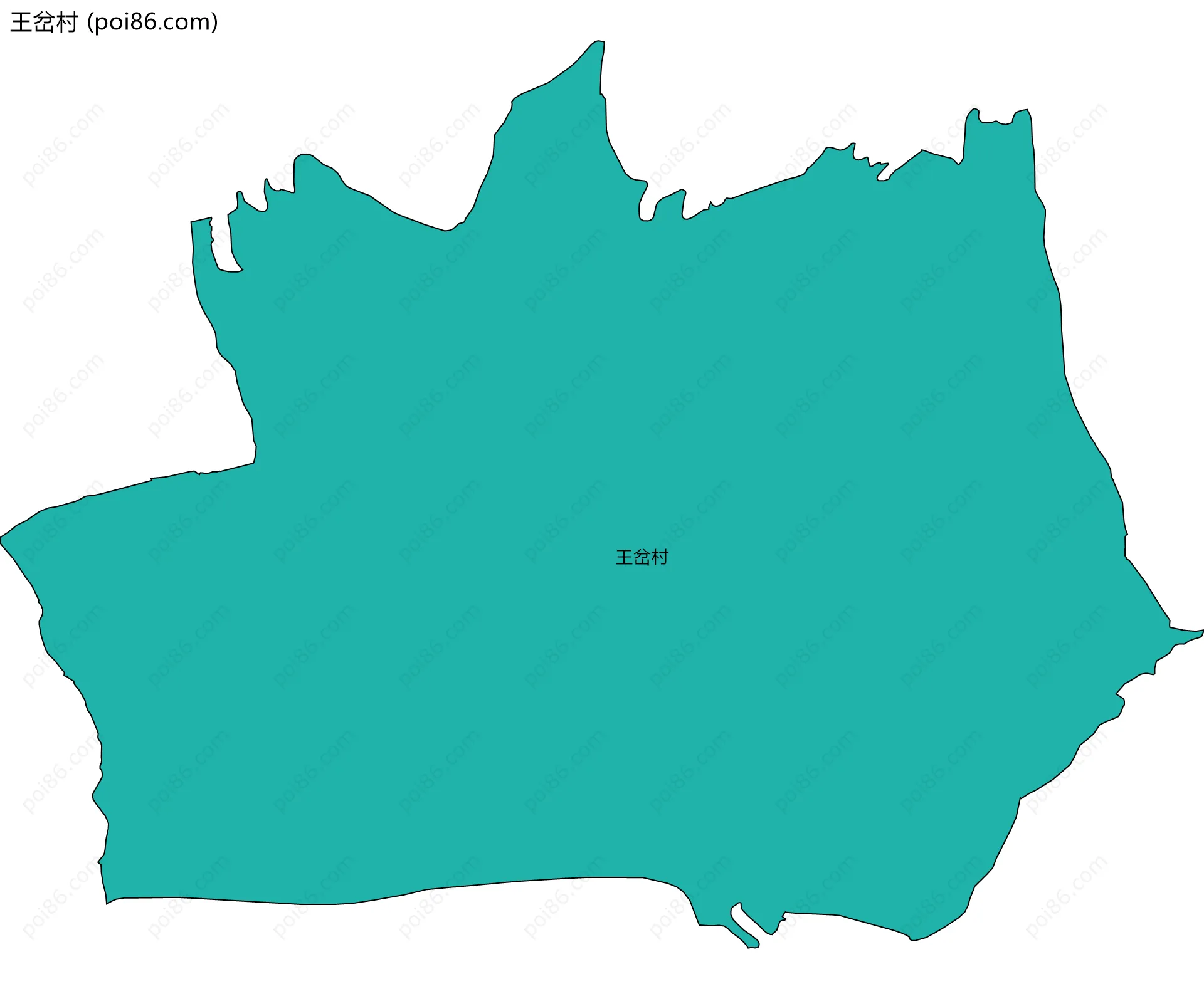 王岔村边界地图
