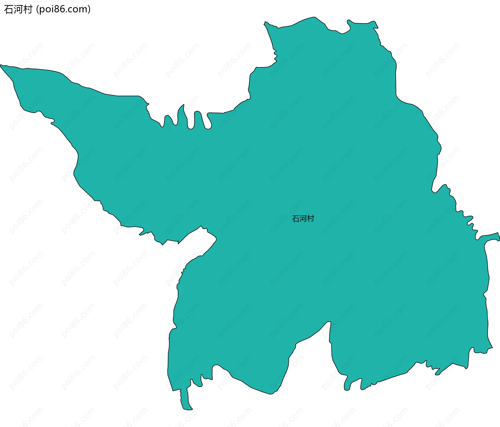 石河村边界地图