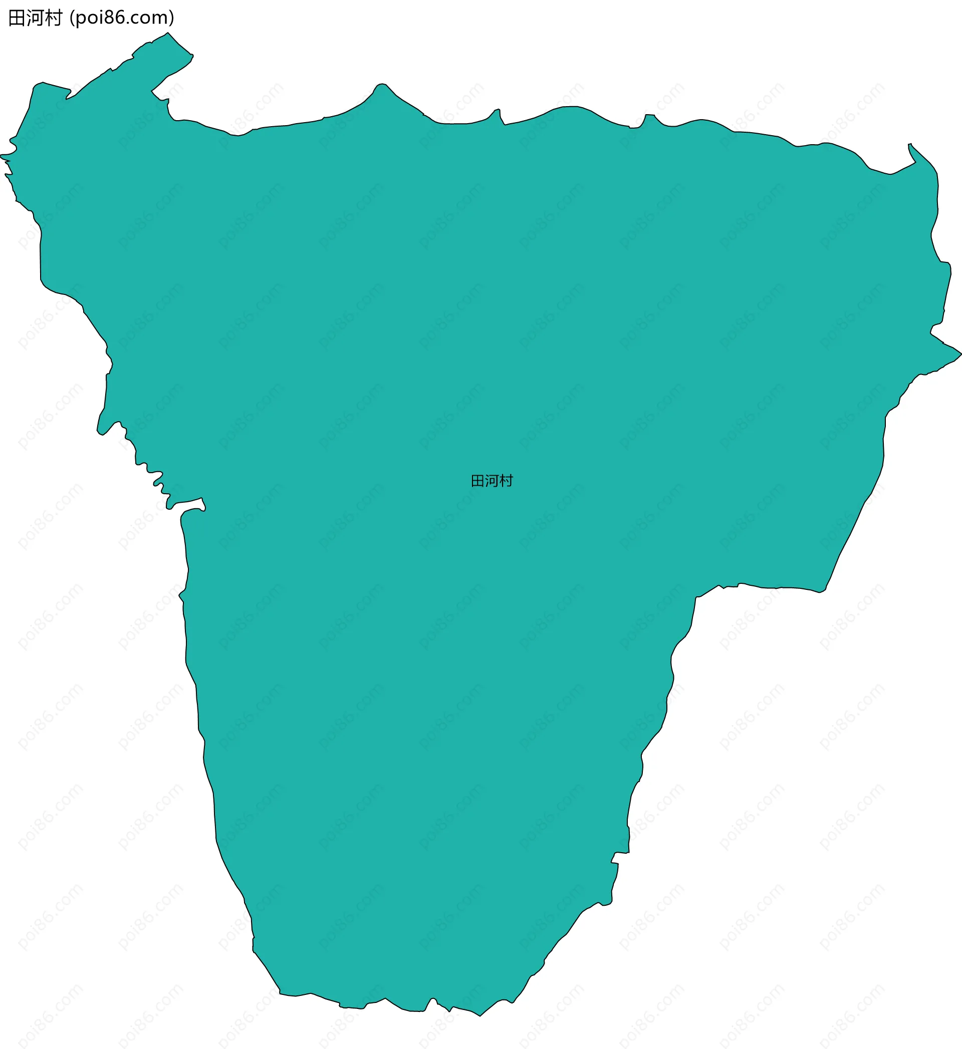 田河村边界地图