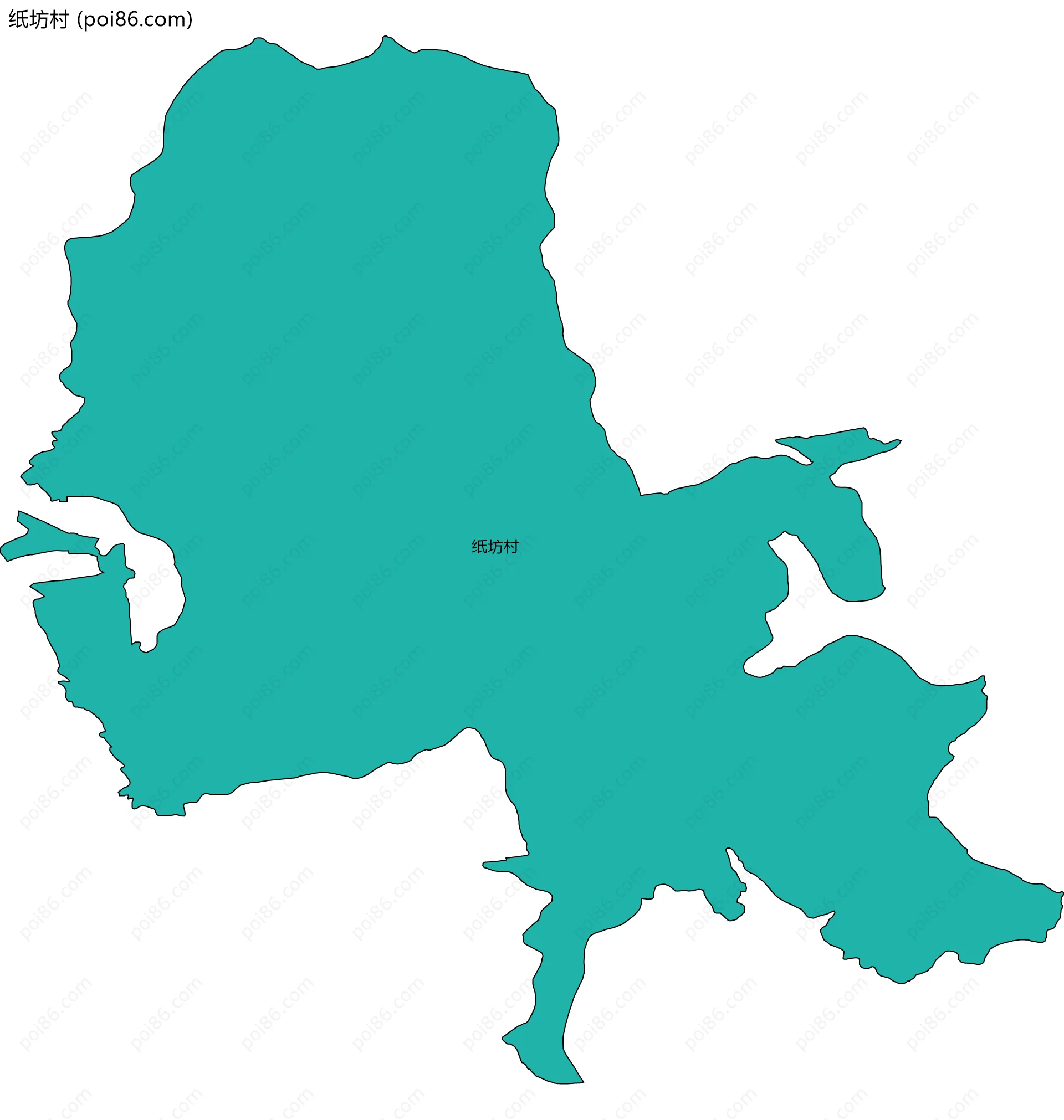 纸坊村边界地图