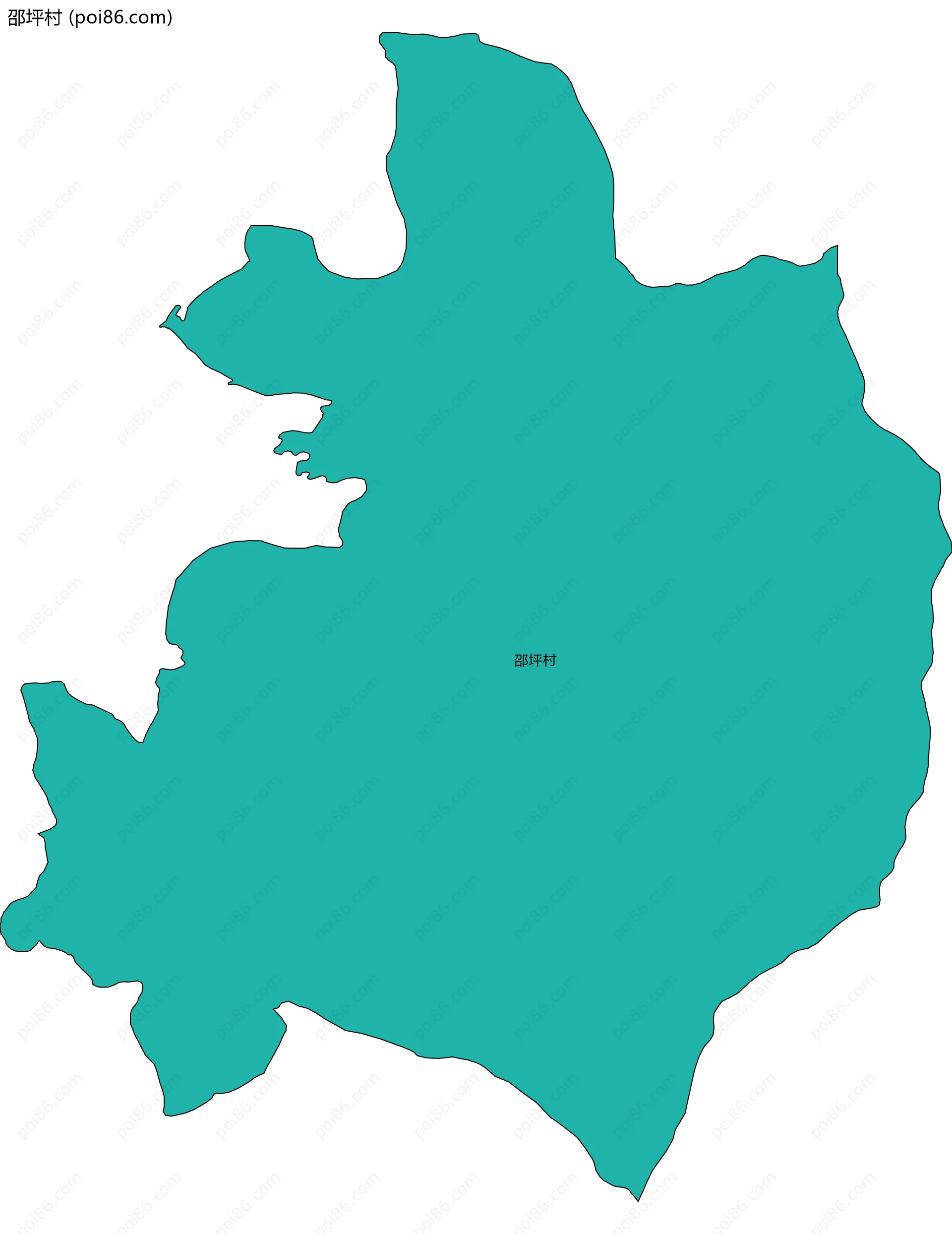 邵坪村边界地图