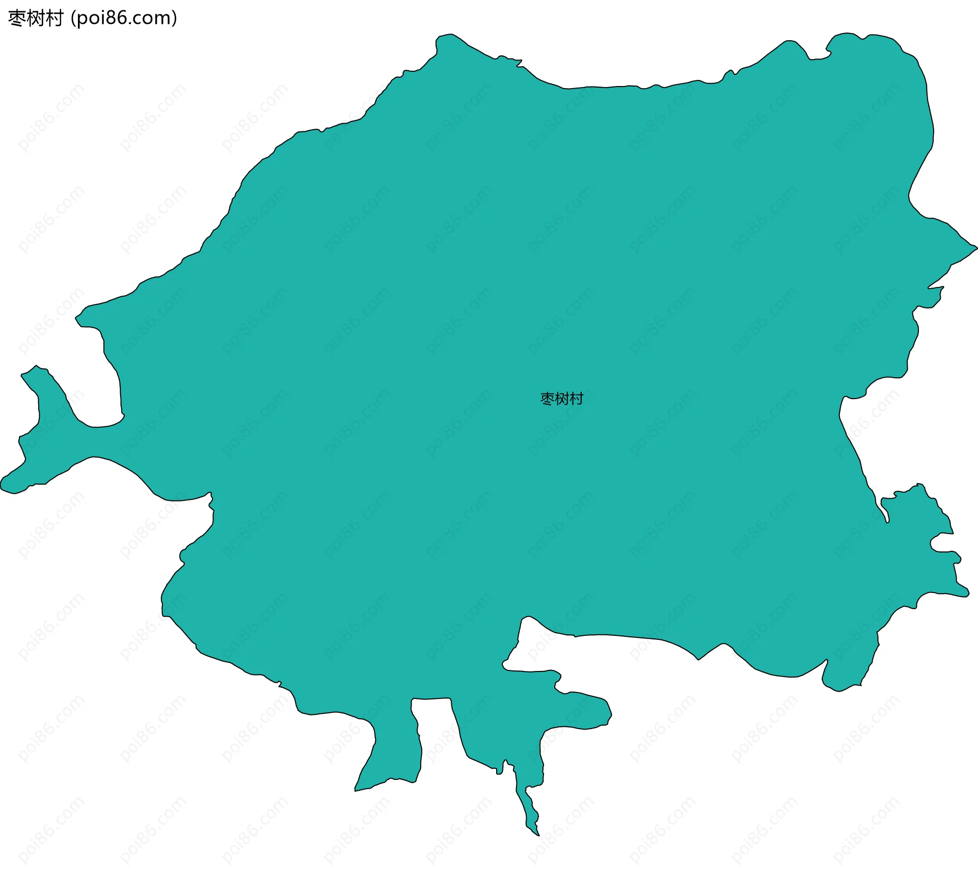 枣树村边界地图