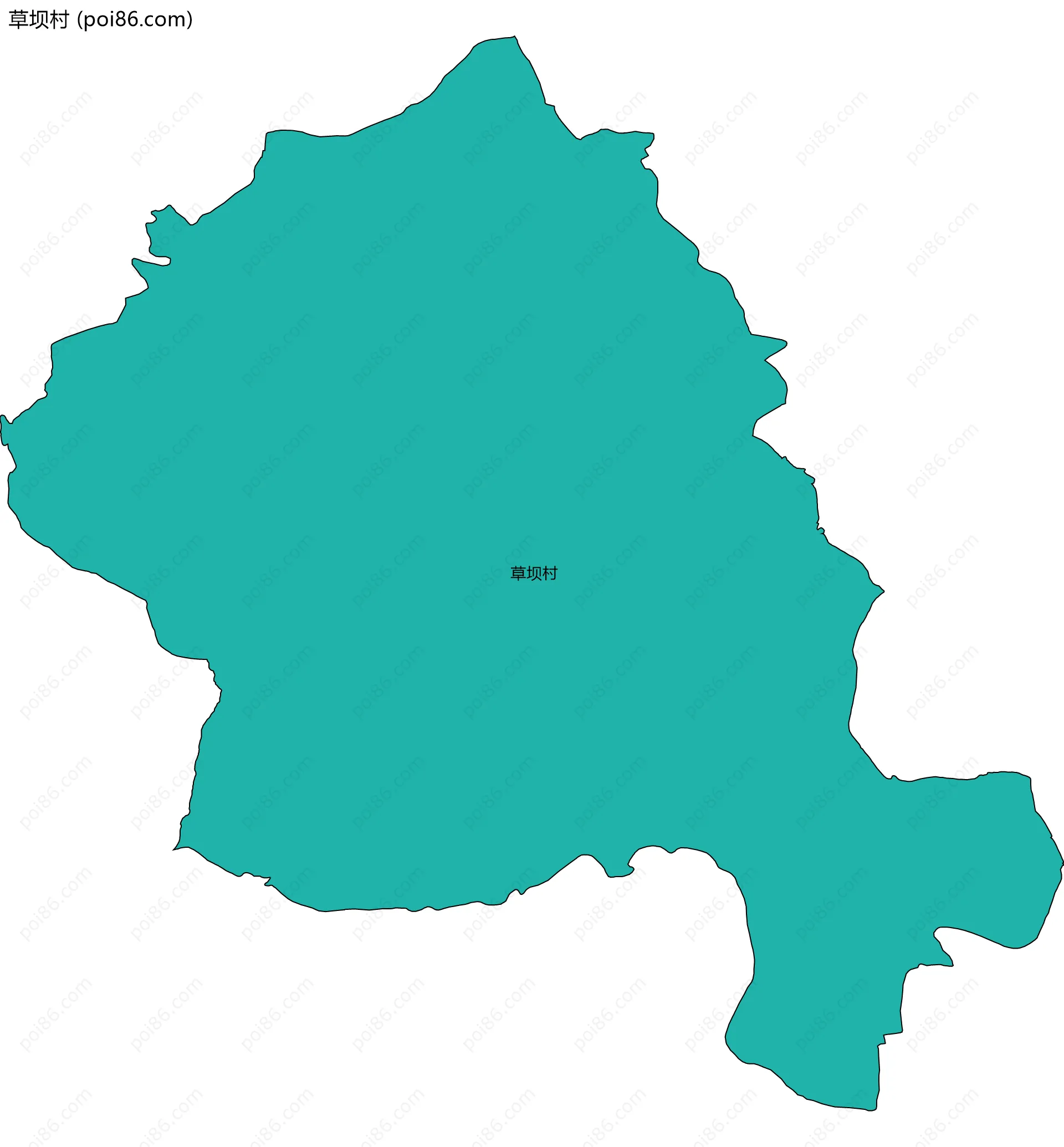 草坝村边界地图