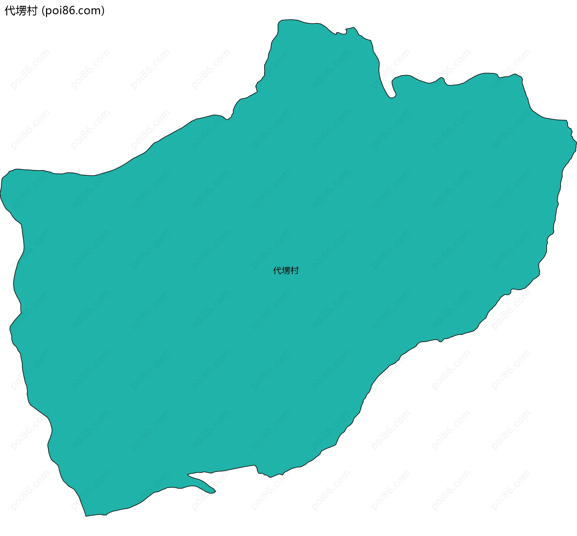 代塄村边界地图