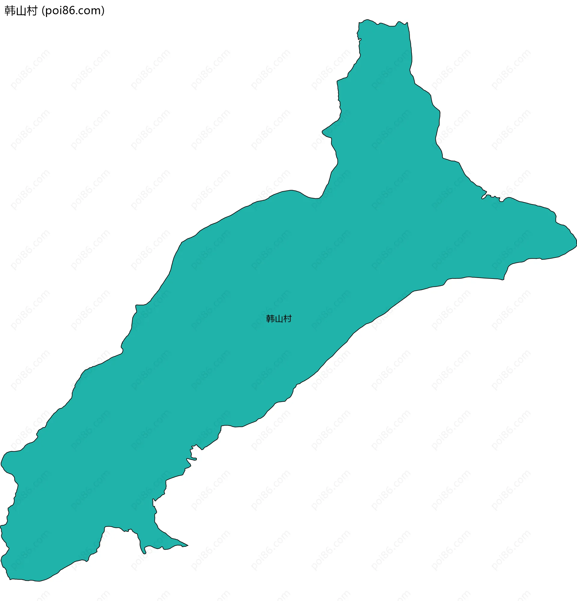 韩山村边界地图