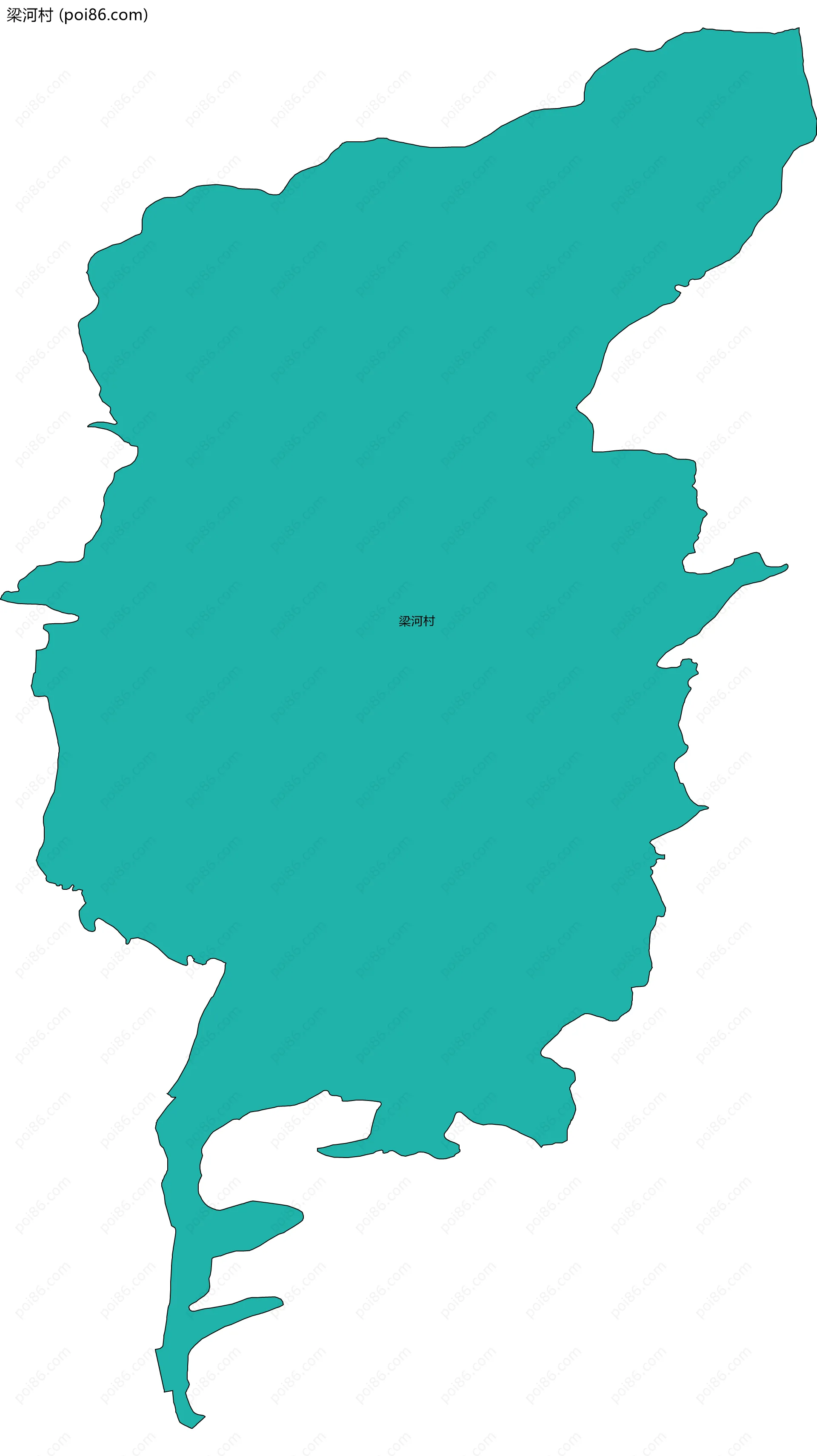 梁河村边界地图