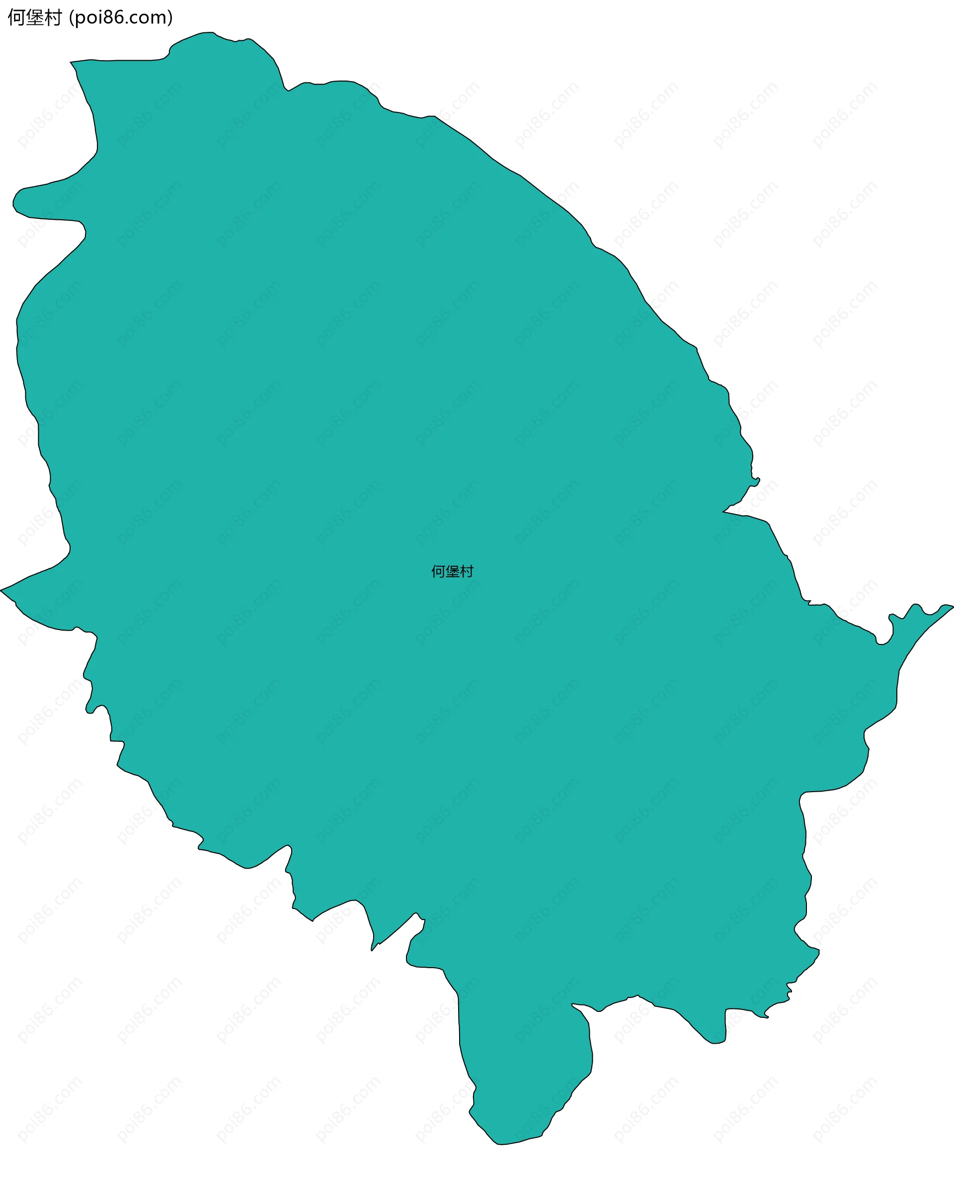 何堡村边界地图