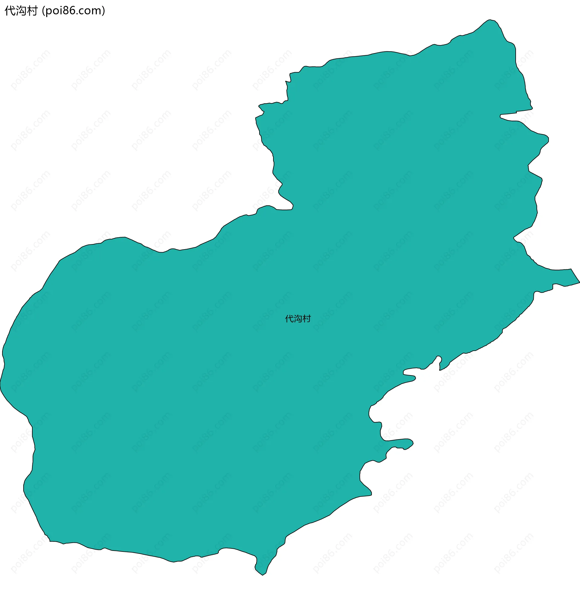 代沟村边界地图