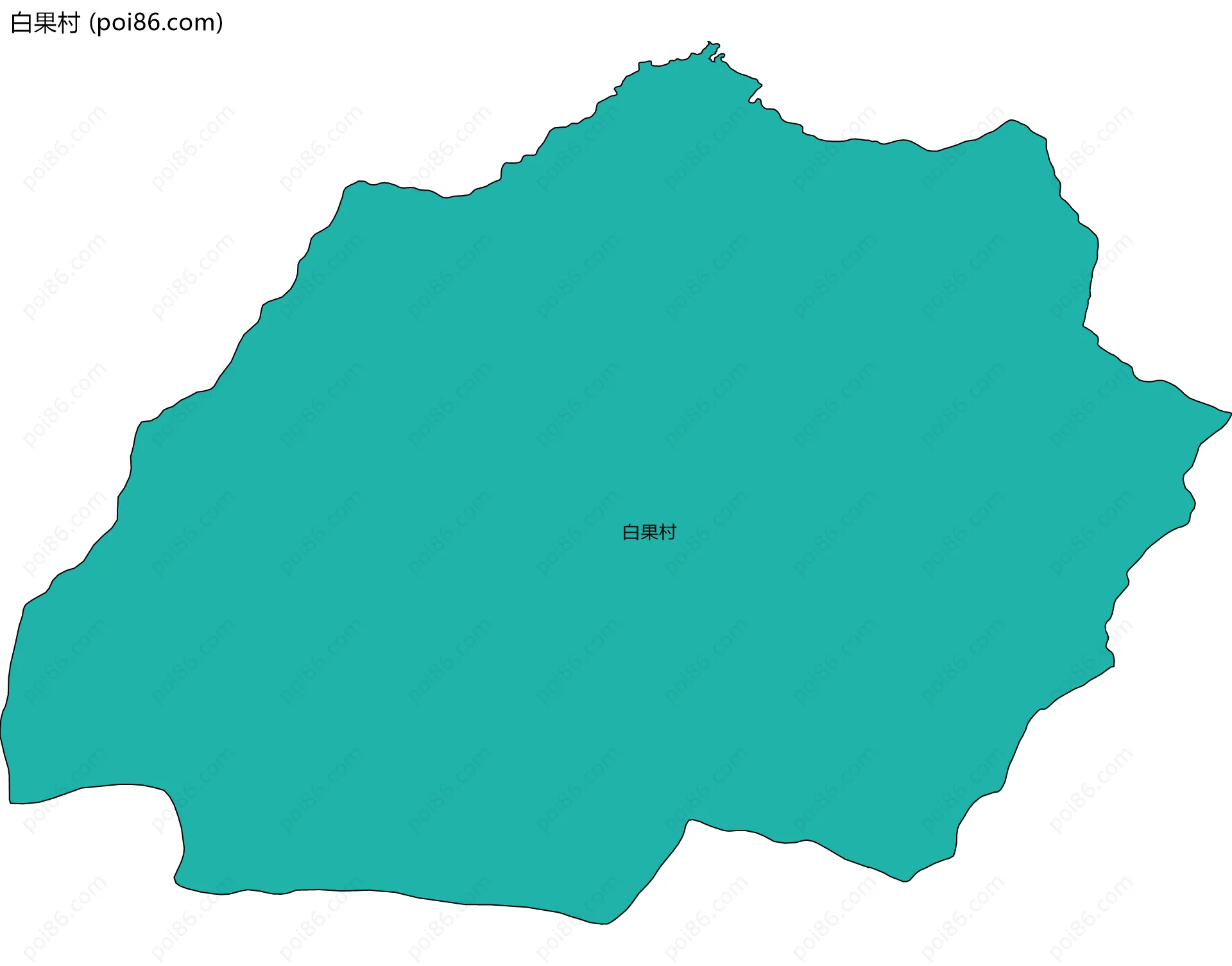白果村边界地图