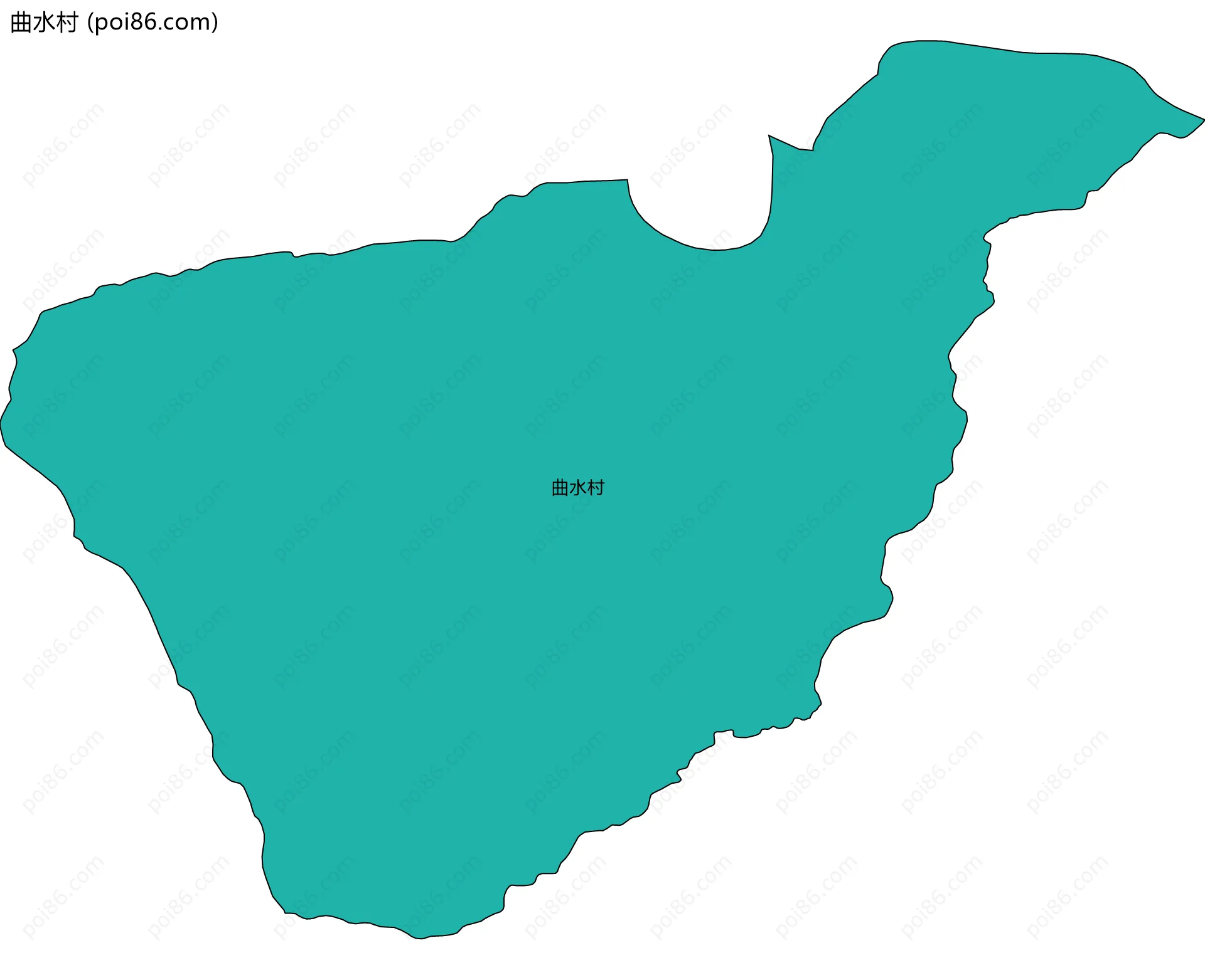 曲水村边界地图