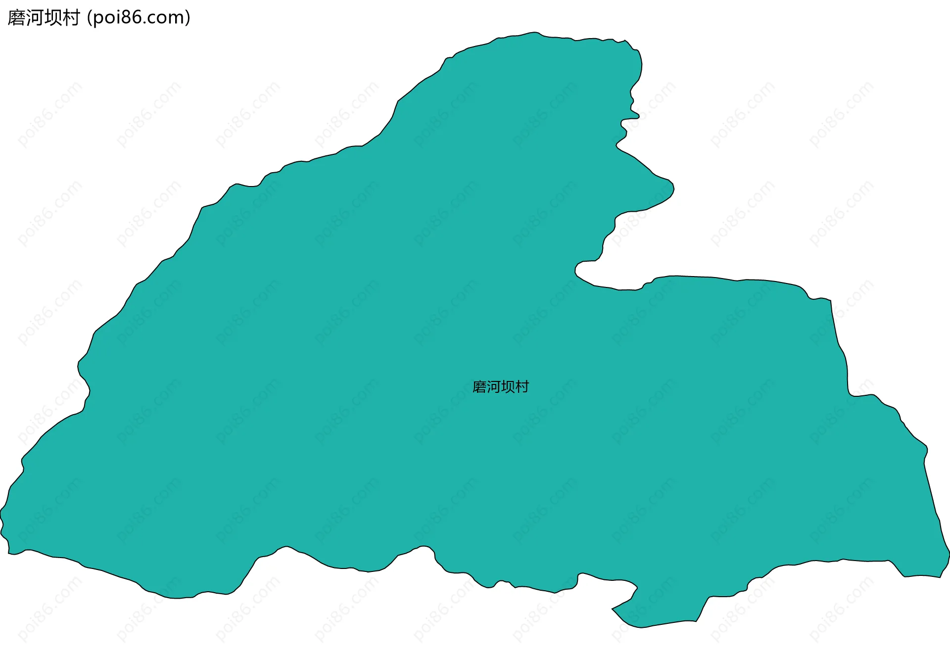 磨河坝村边界地图