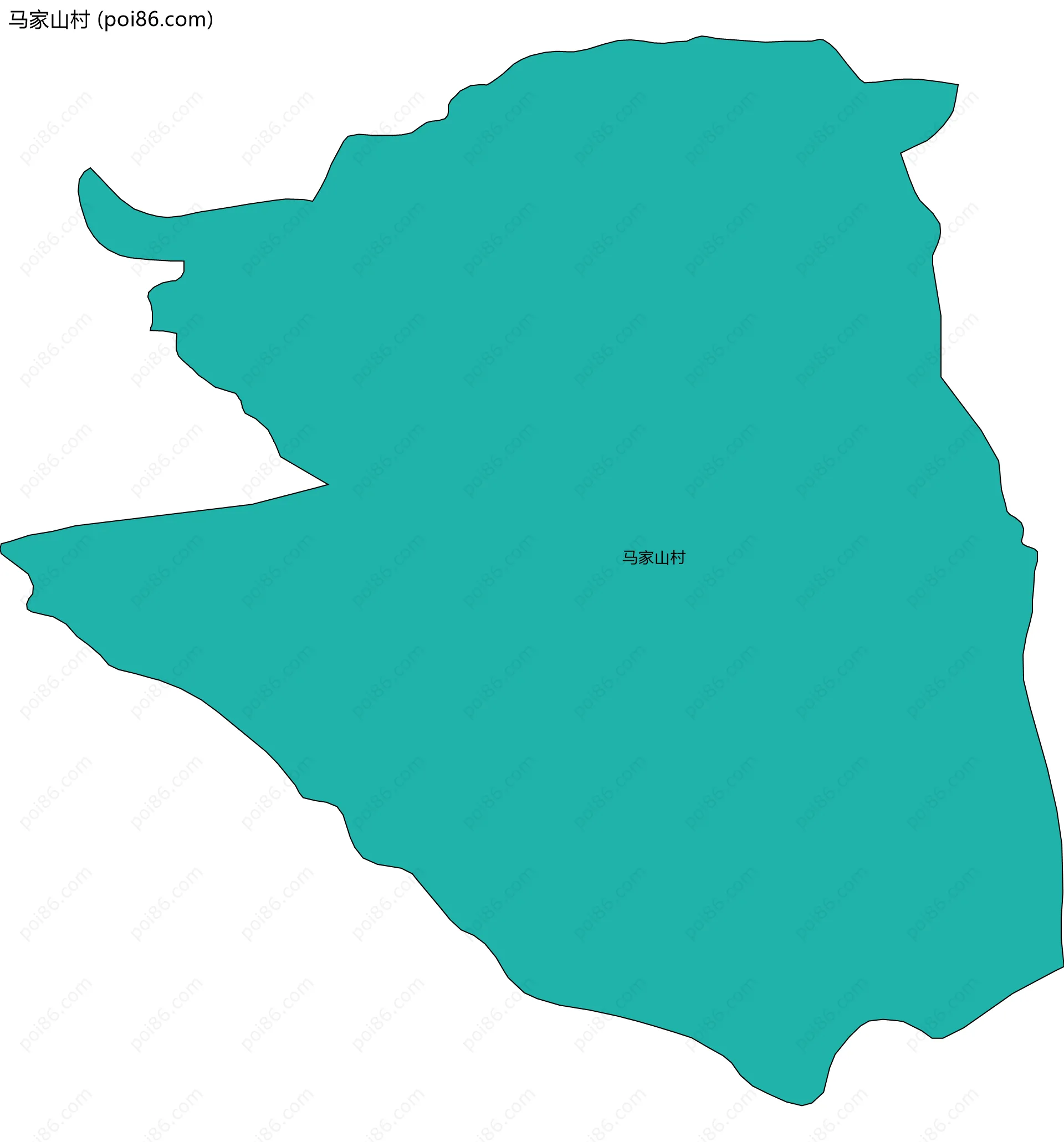 马家山村边界地图