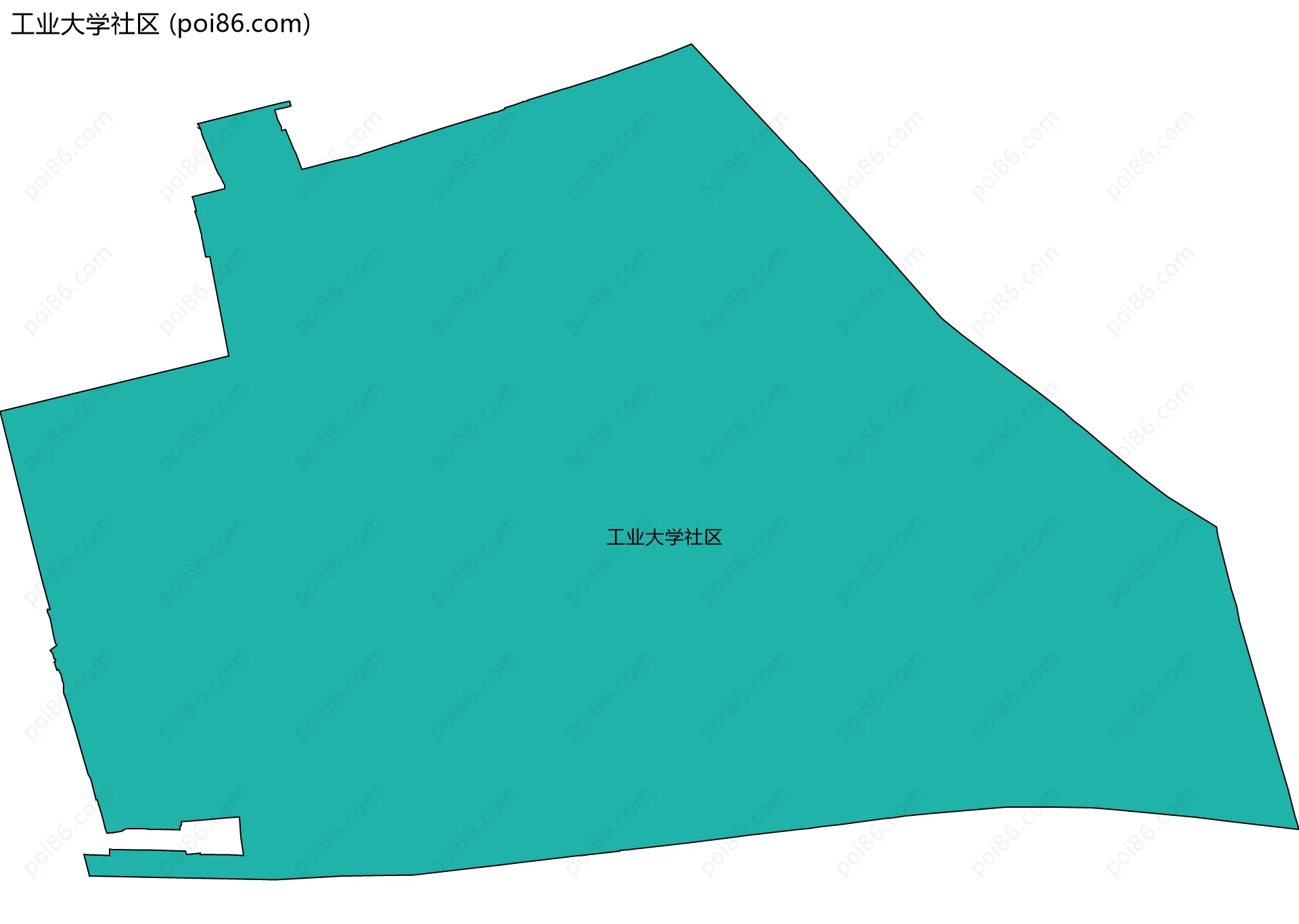 工业大学社区边界地图