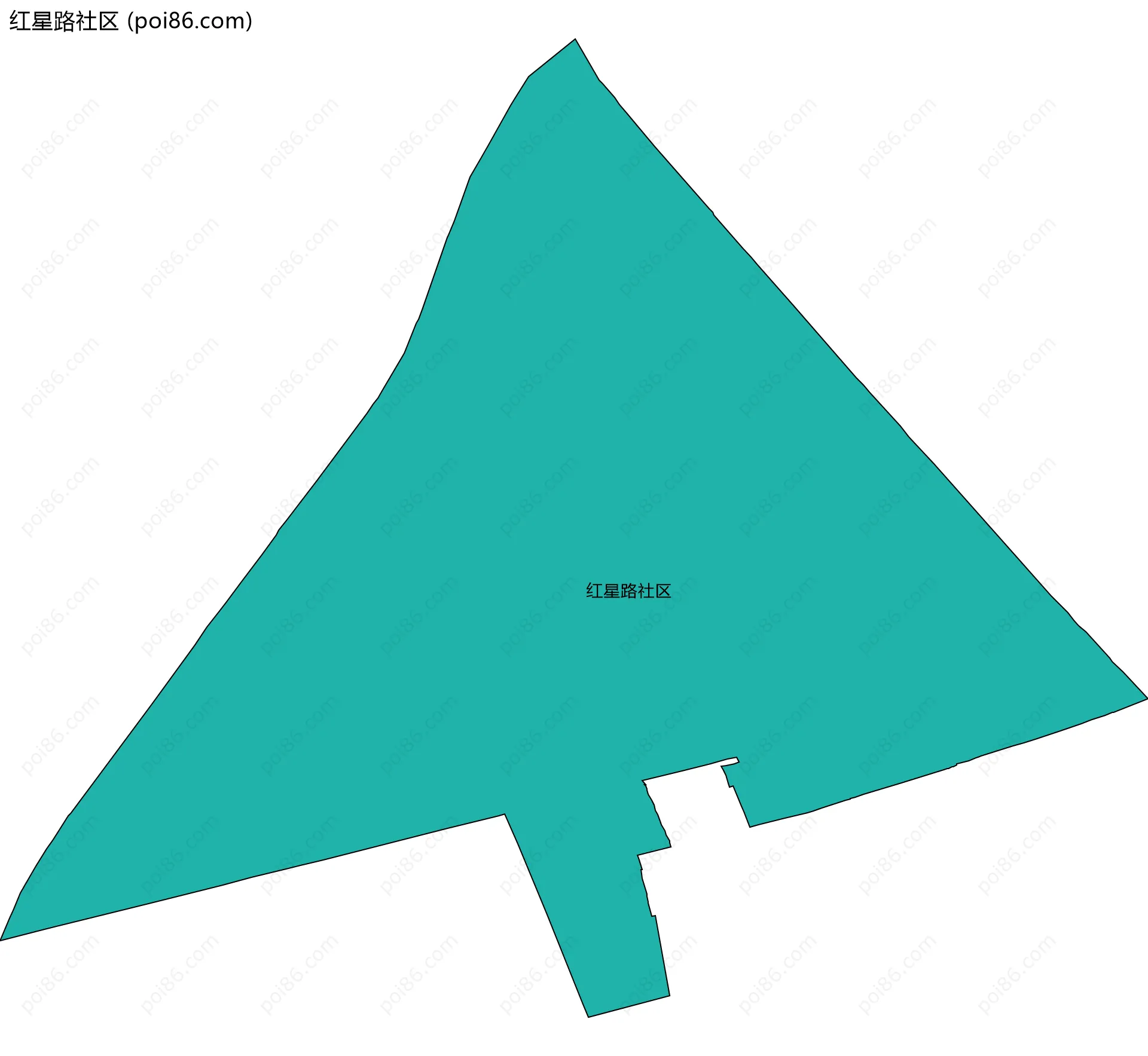 红星路社区边界地图