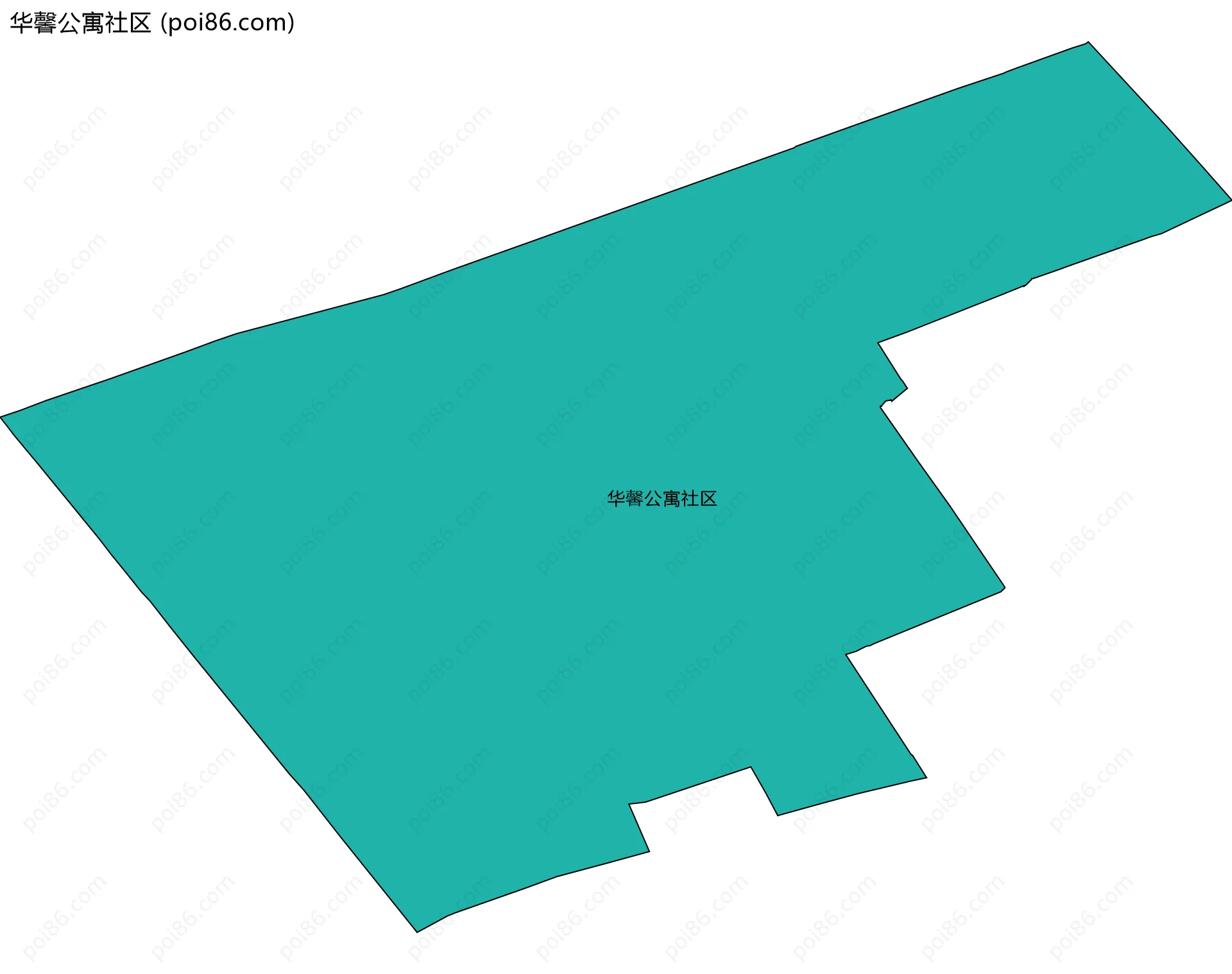 华馨公寓社区边界地图