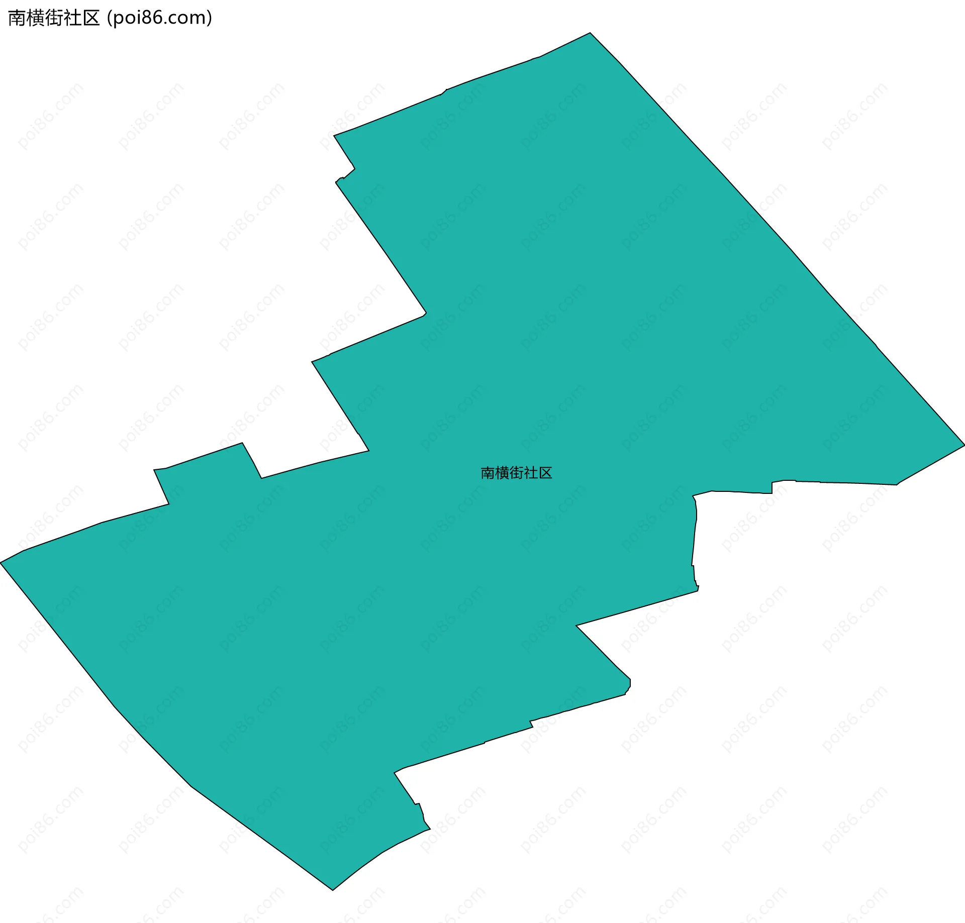 南横街社区边界地图
