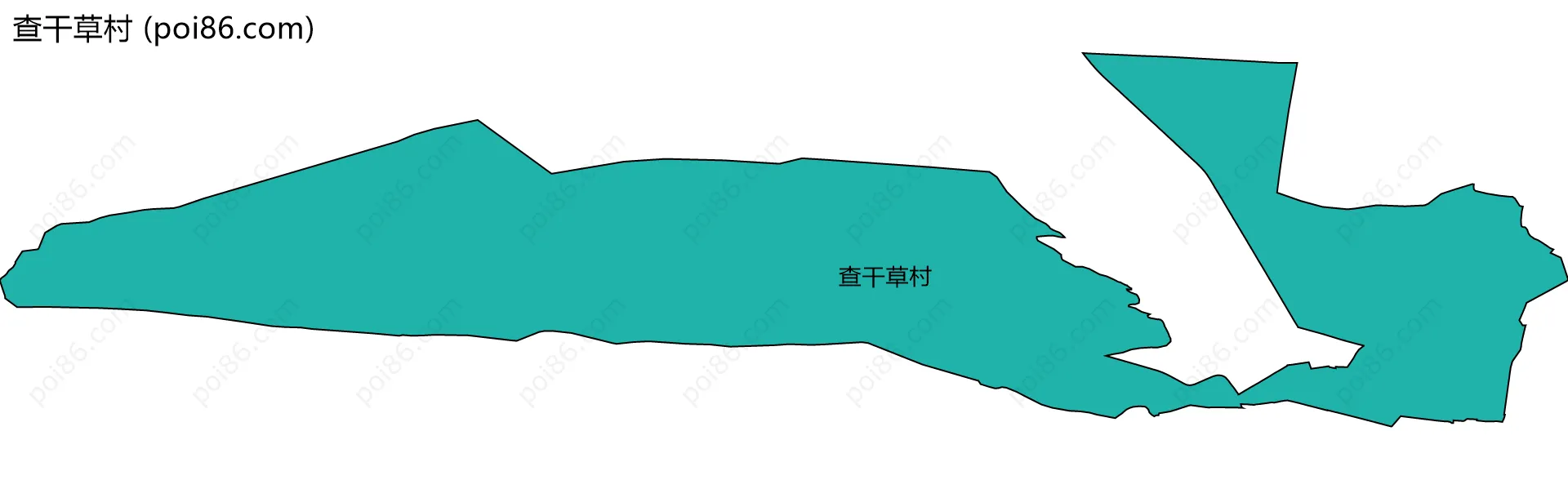 查干草村边界地图