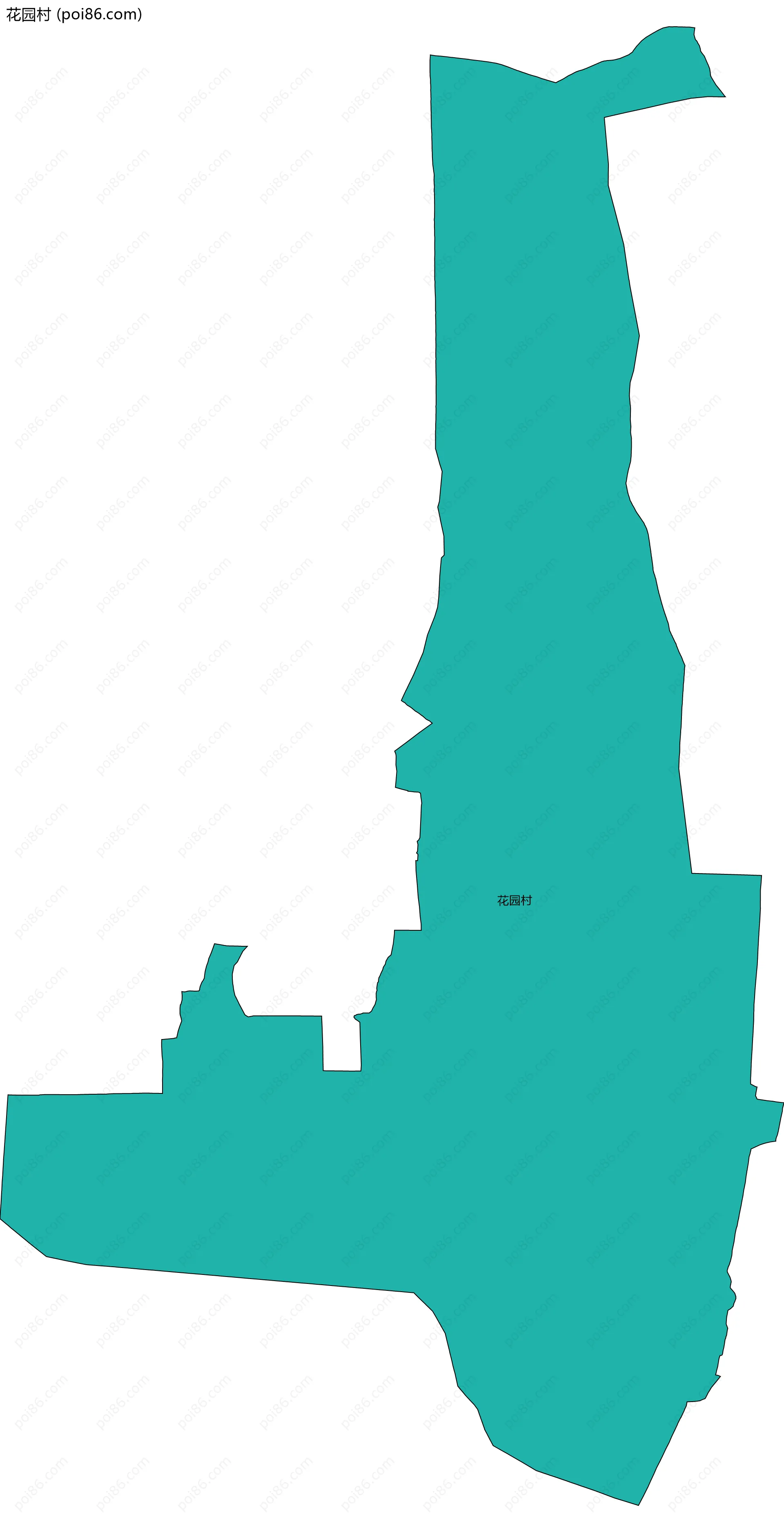 花园村边界地图