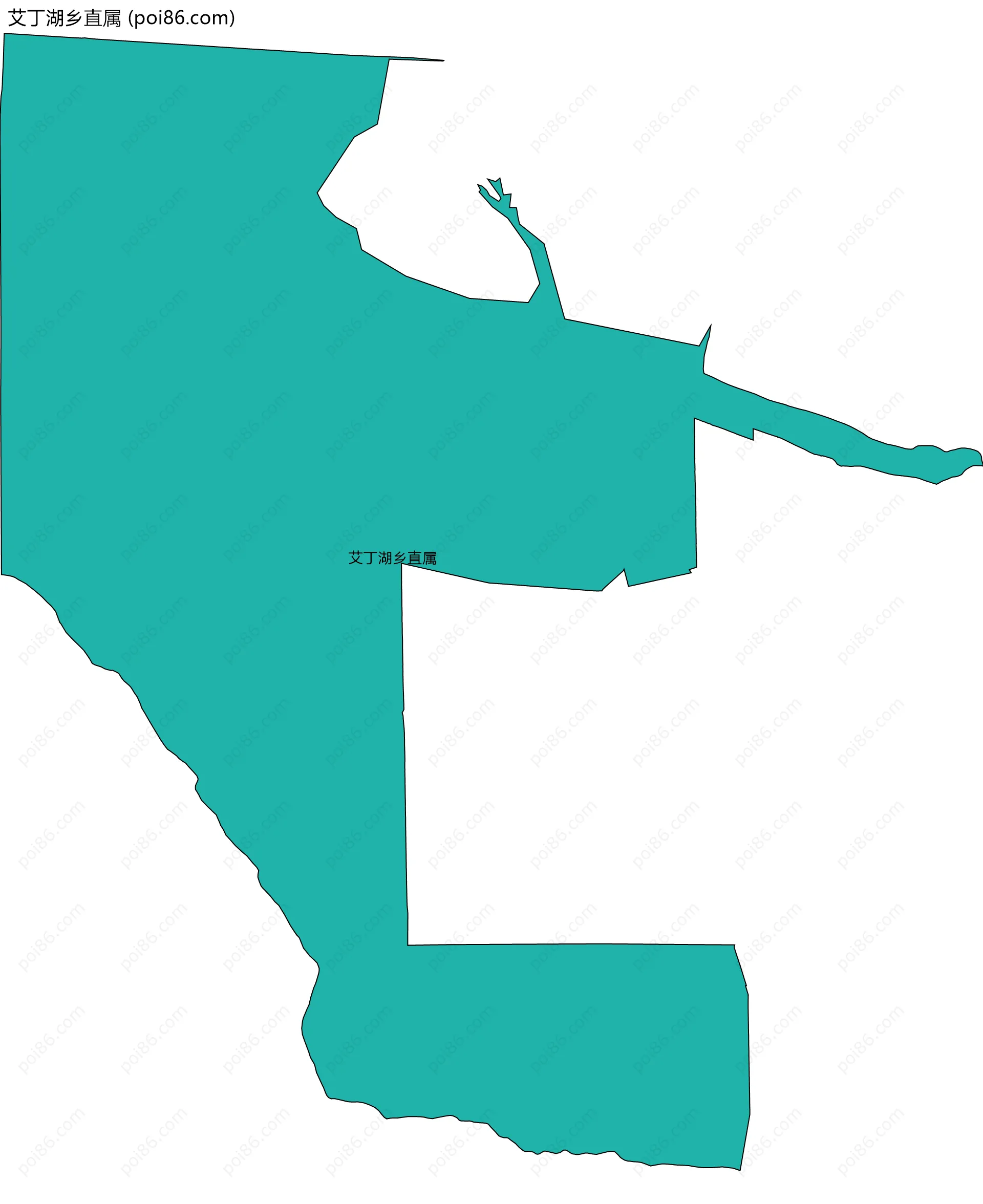 艾丁湖乡直属边界地图