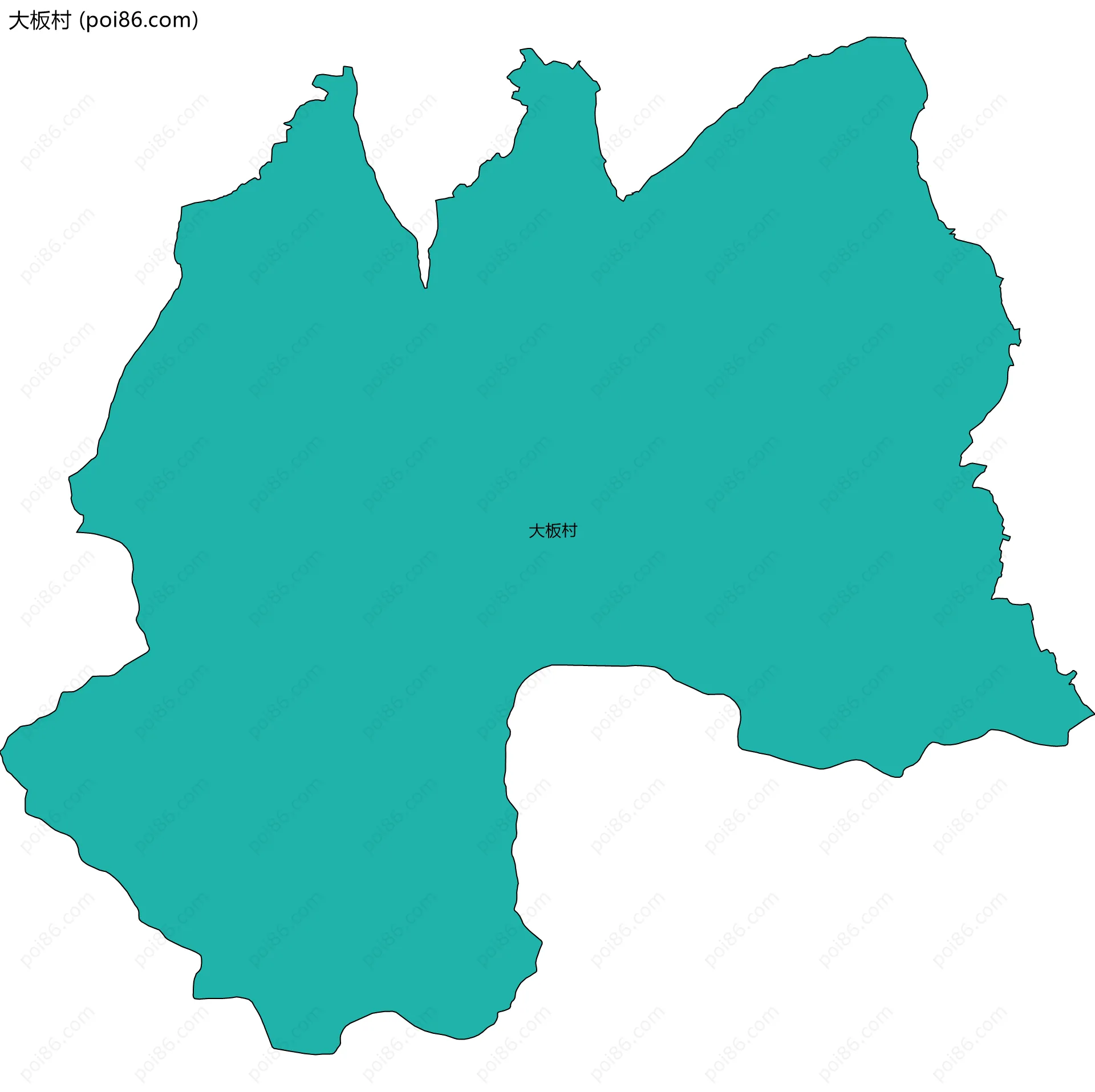 大板村边界地图
