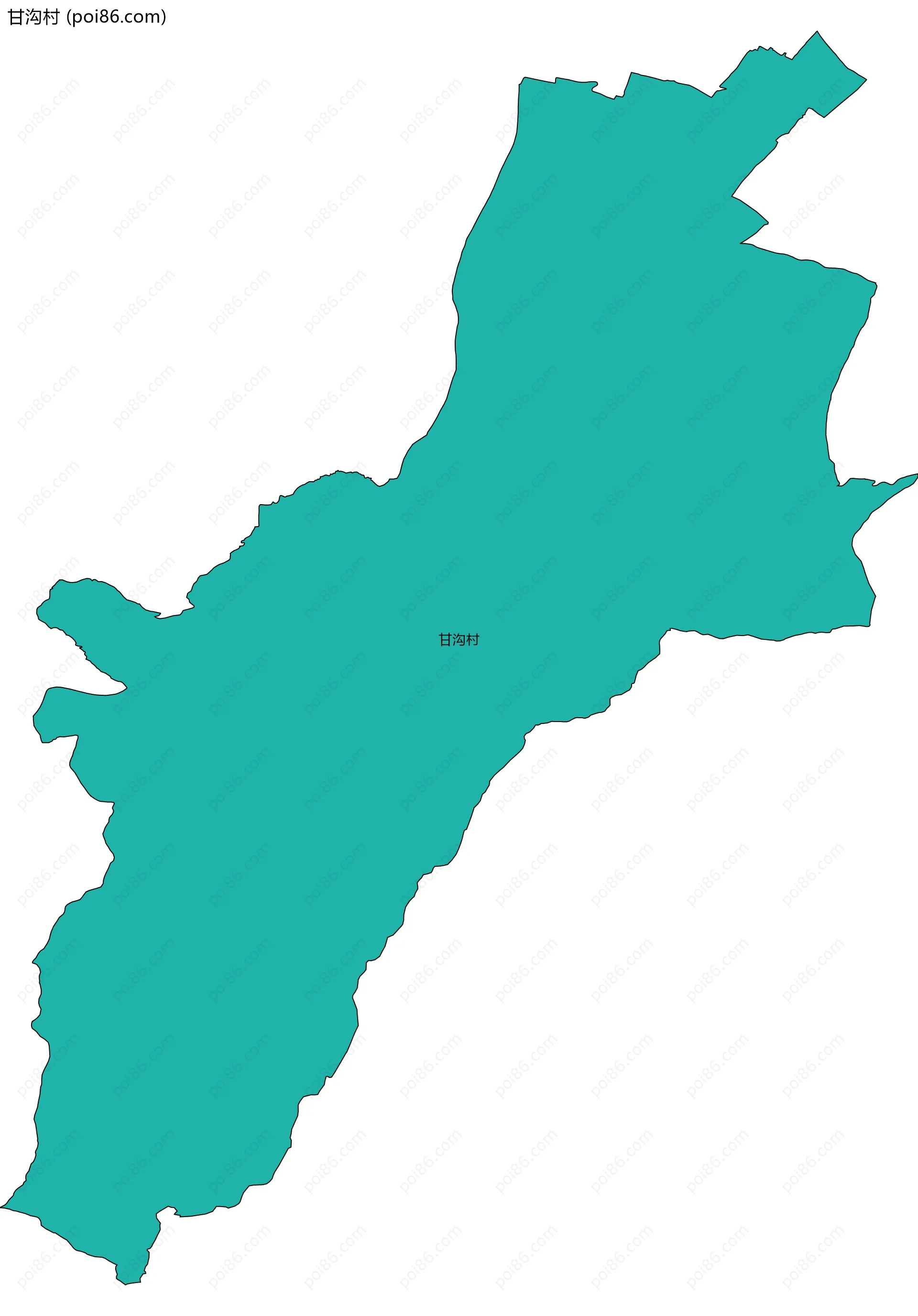 甘沟村边界地图