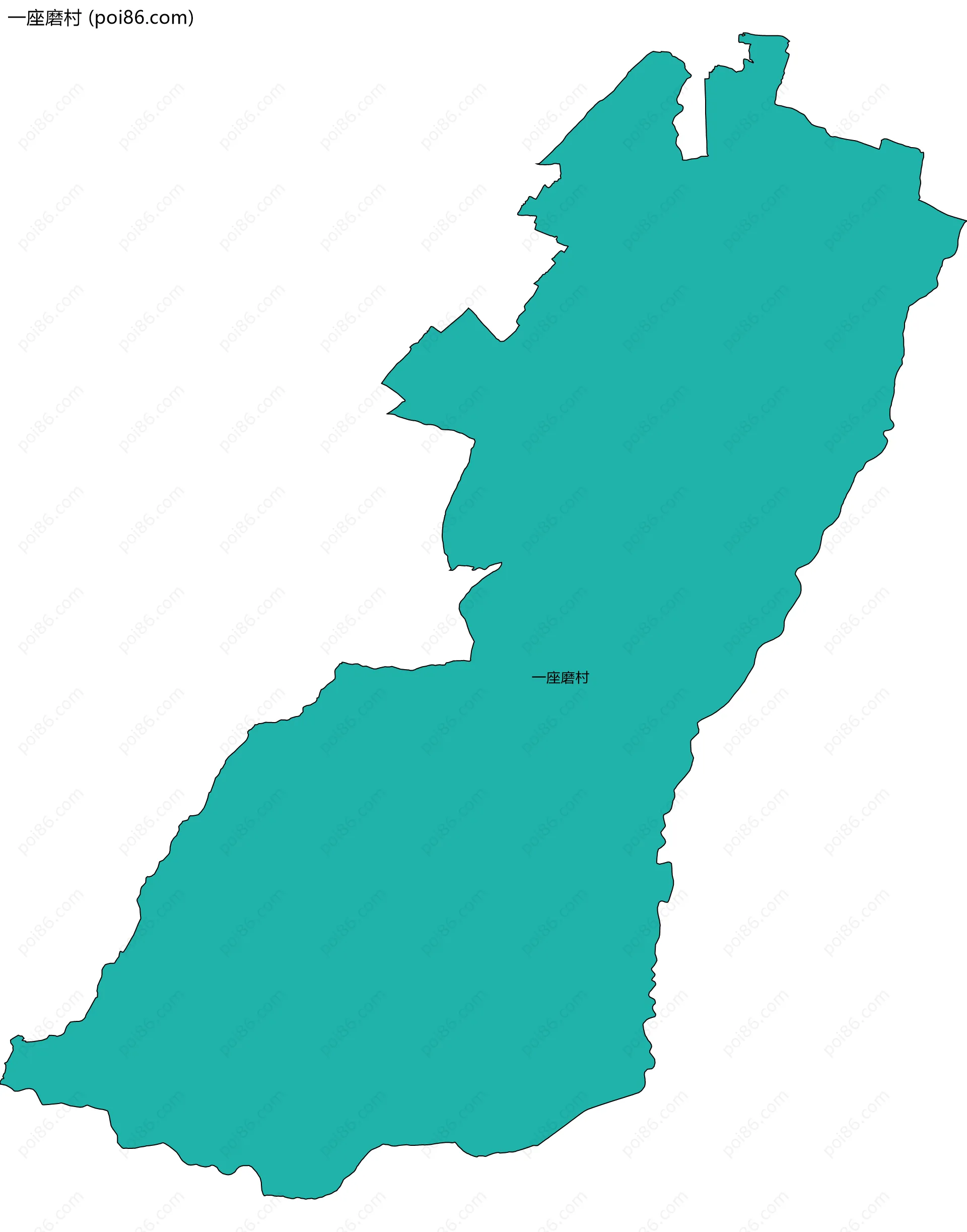 一座磨村边界地图