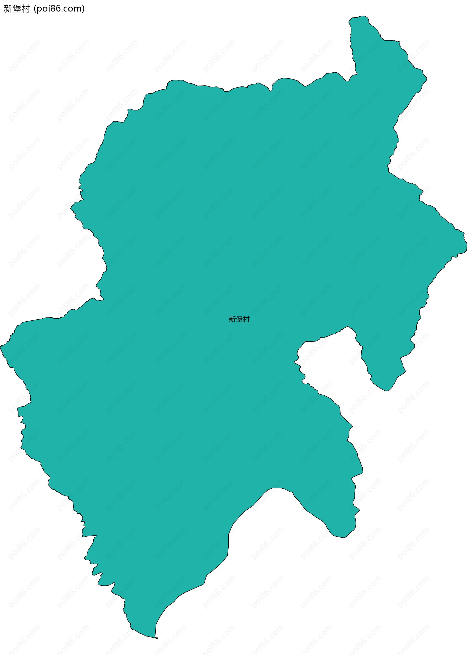 新堡村边界地图