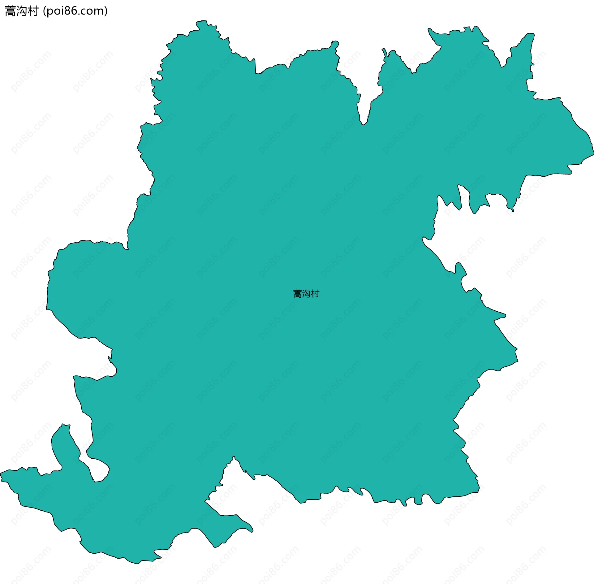 蒿沟村边界地图