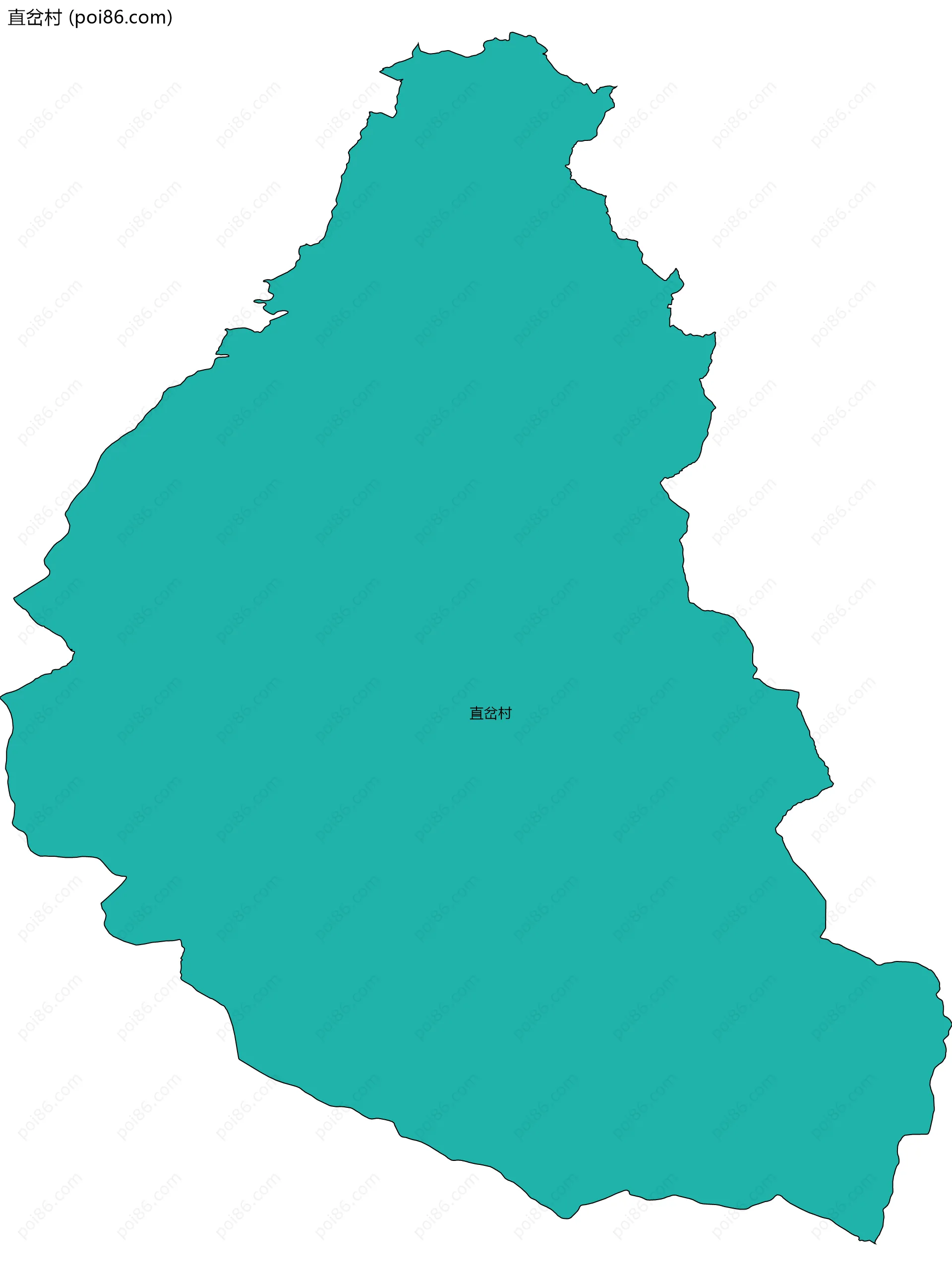 直岔村边界地图