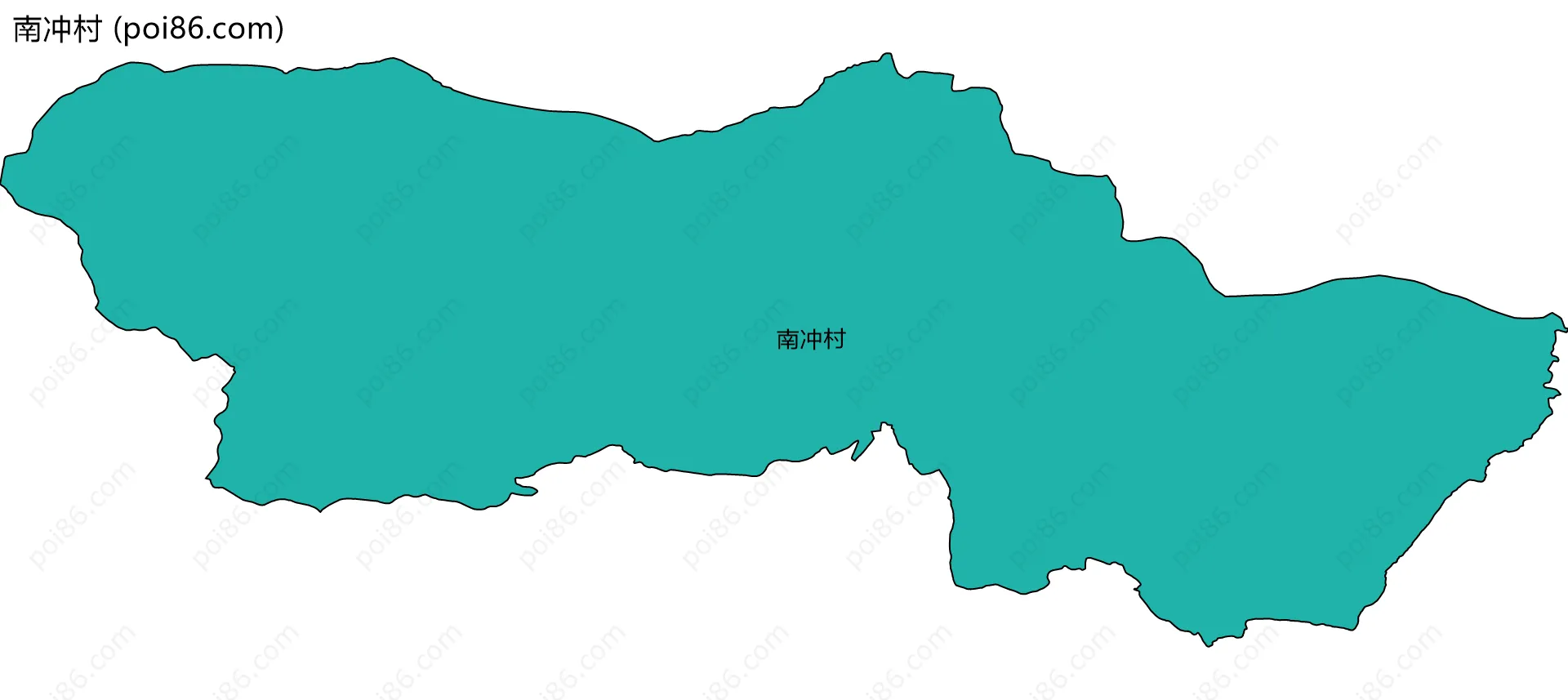南冲村边界地图