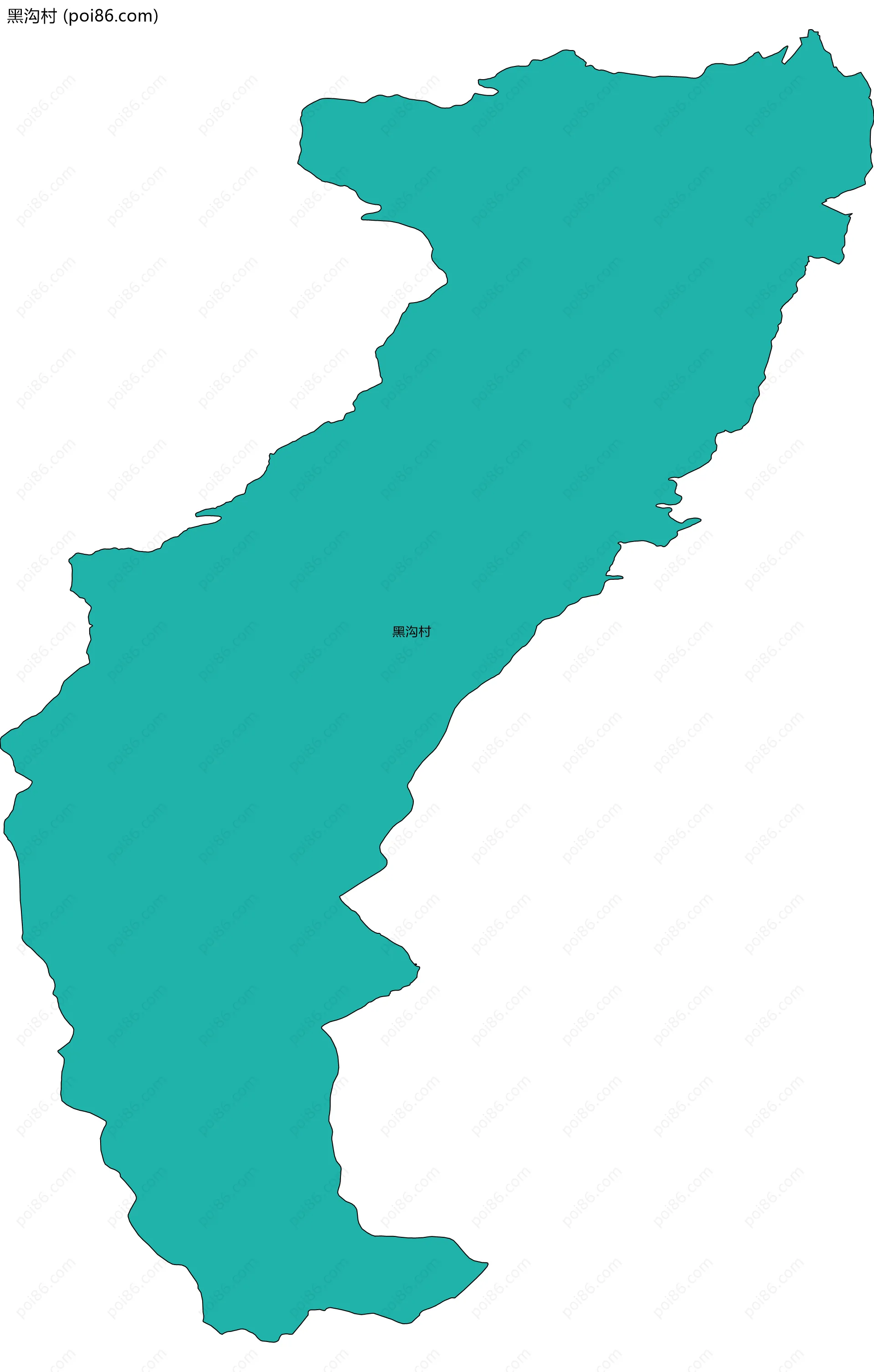 黑沟村边界地图